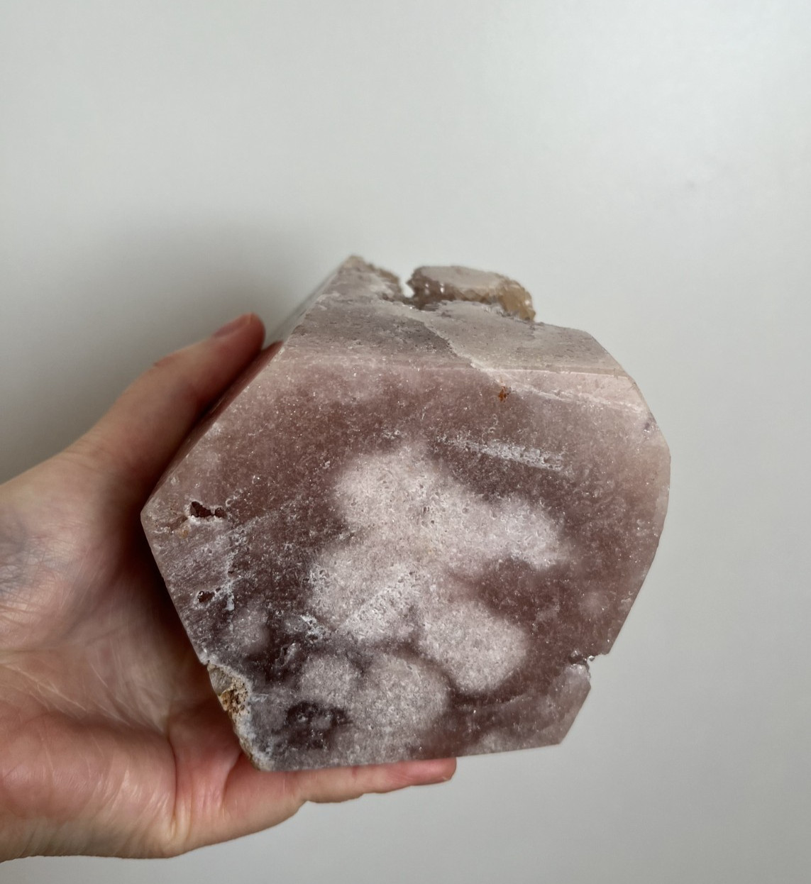 5.75″ Sparkly Bubble Druzy Pink Amethyst Tower Point