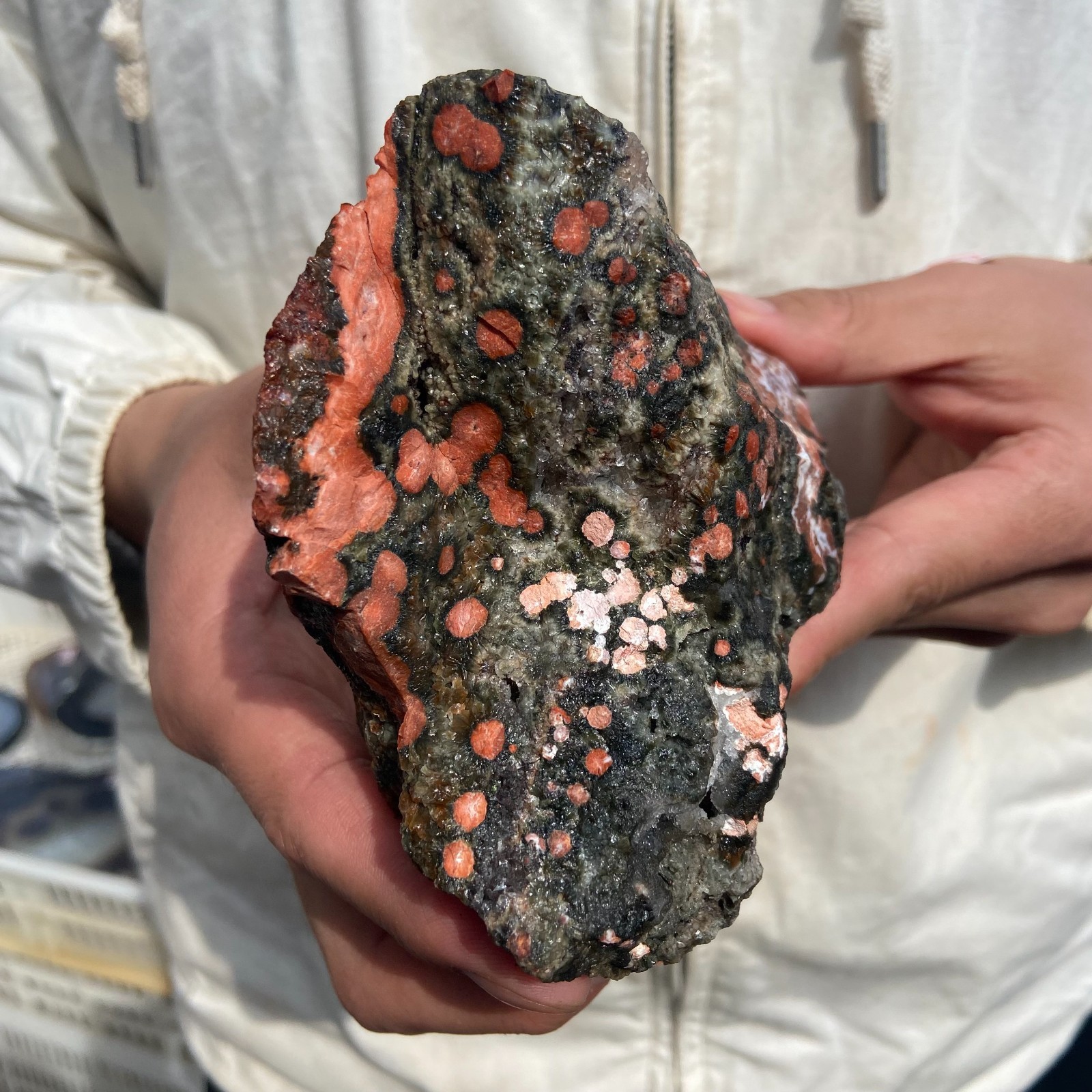 875G Rare Natural Raw Ocean Jasper Rough Quartz Crystal Mineral SpecimeM