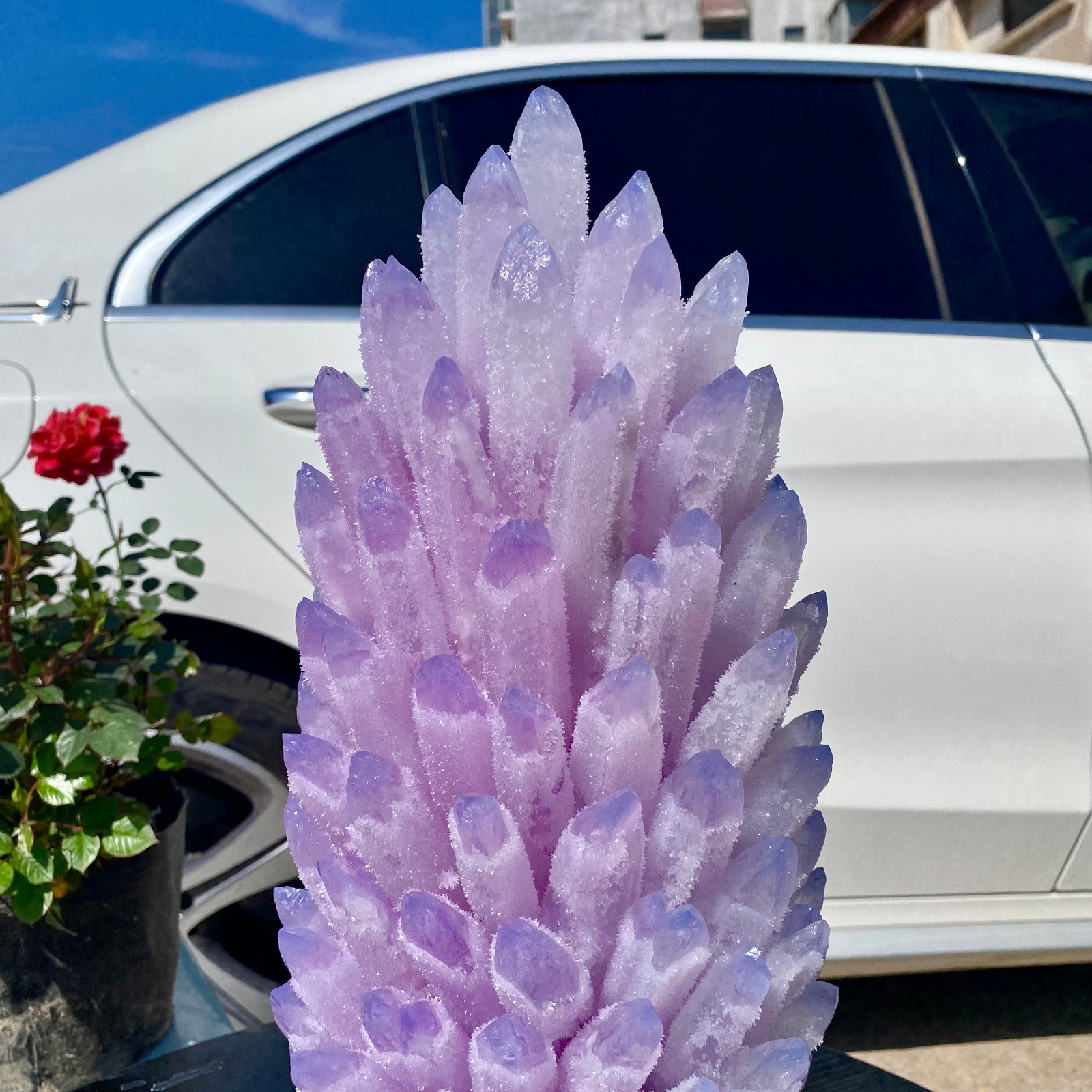 24LB New Find purple Phantom Crystal Quartz Cluster Mineral Specimen Healing