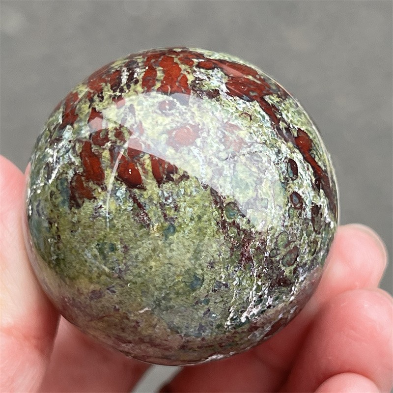 30mm+ Natural dragon blood jasper Ball Quartz Crystal Sphere Healing Random 1PC