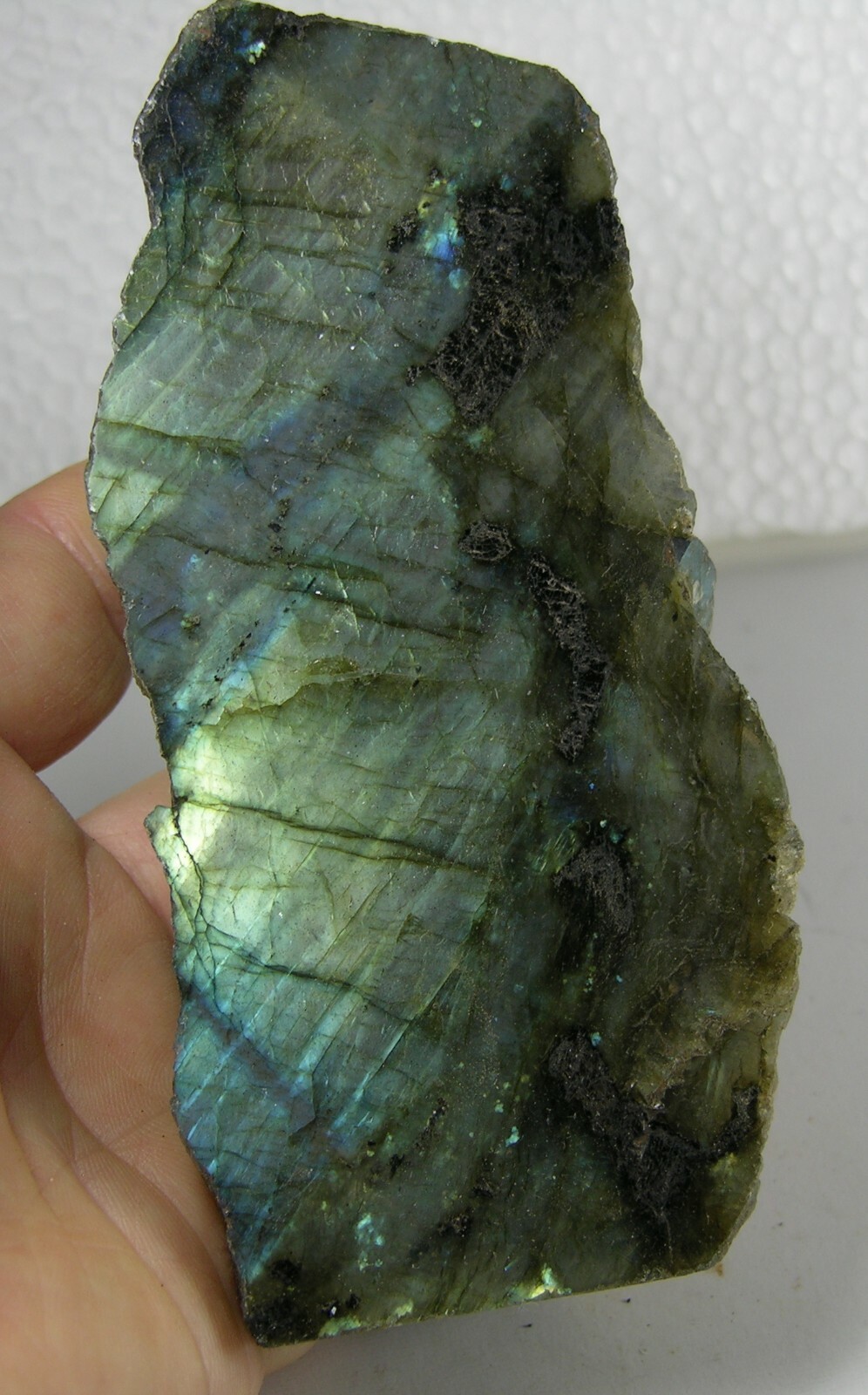 462g Madagascar 100% Natural Tumbled Rough Labradorite Specimen 1 lb 1/4oz 123mm