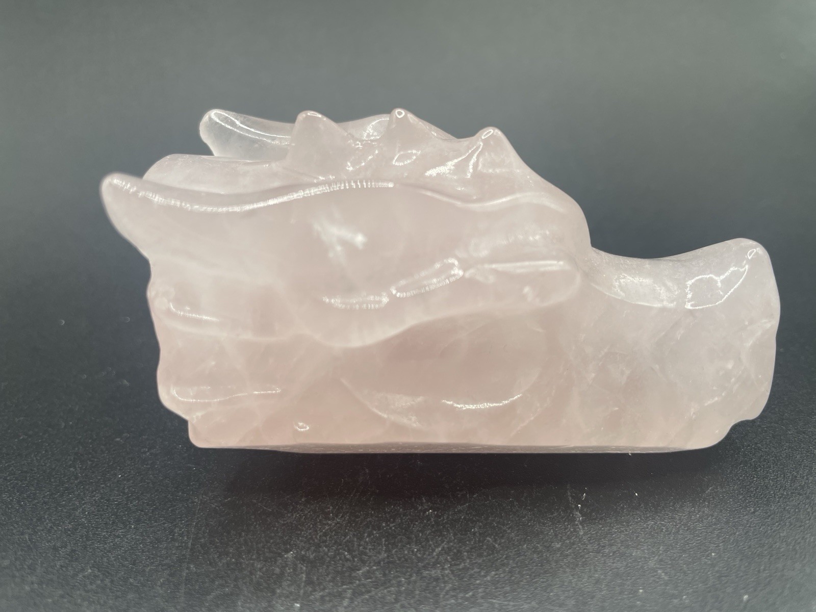 Rose Quartz Dragon Head 205g