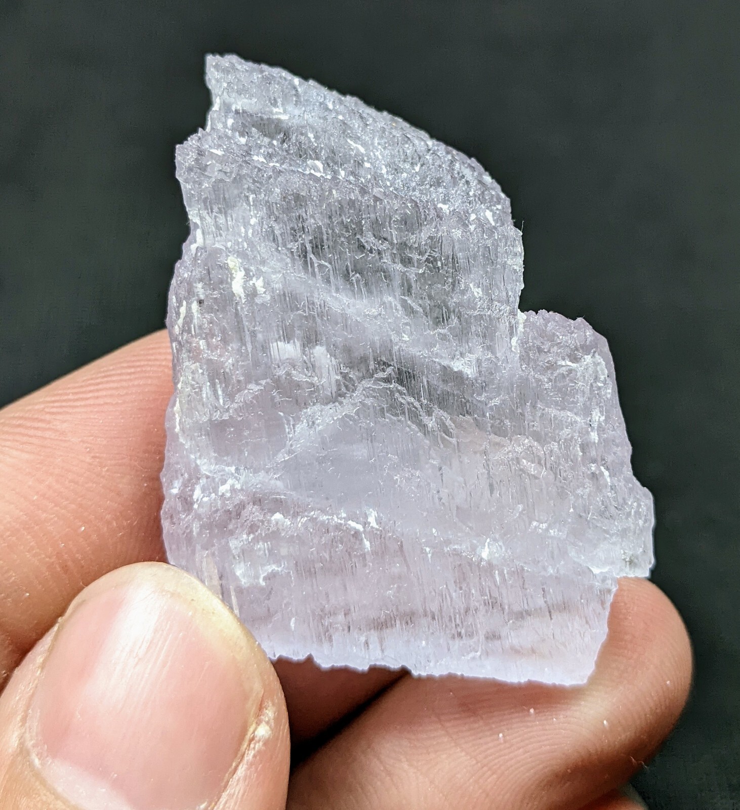 Etched light purple color kunzite crystal from Afghanistan, 26 grams