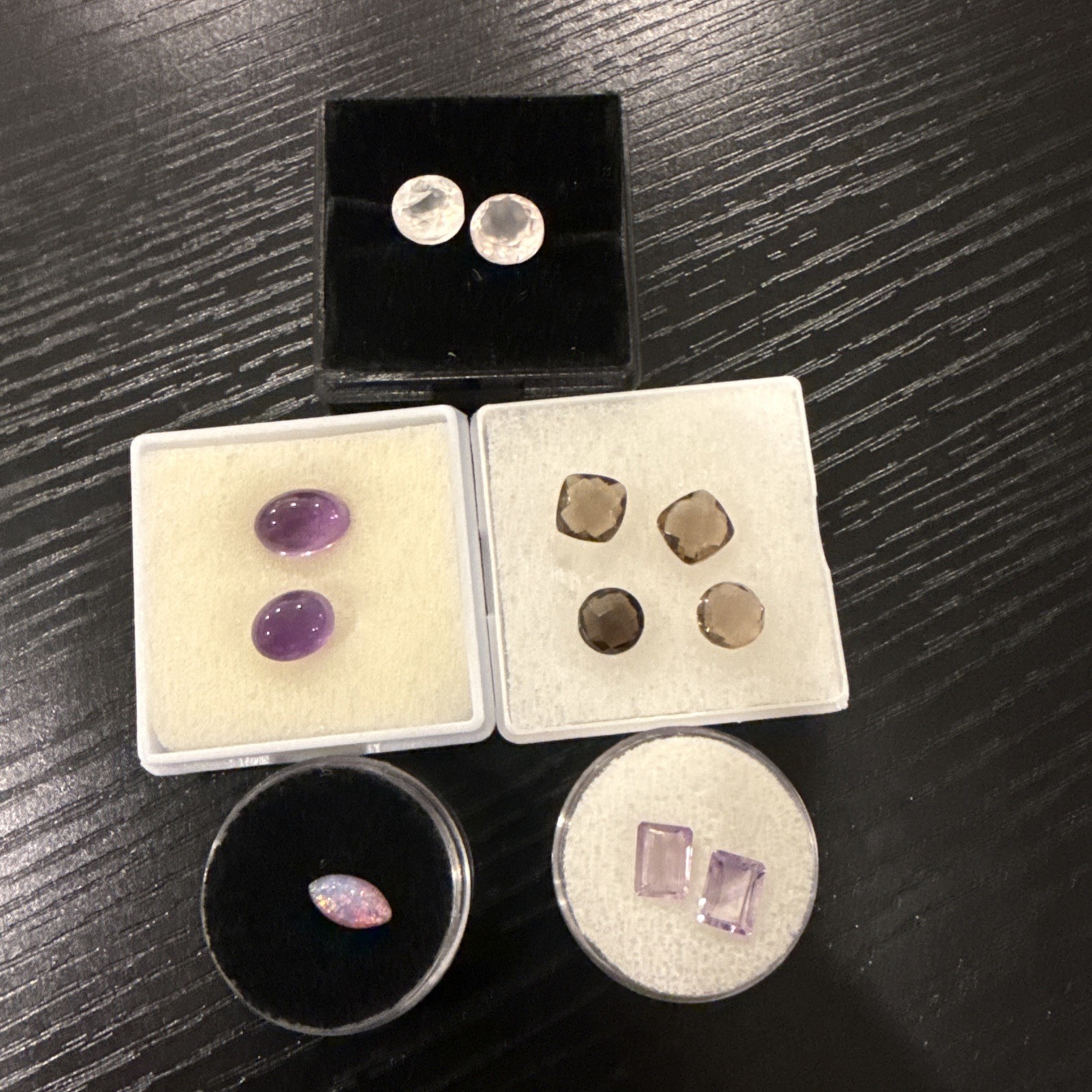 Natural Gemstone Lot, Amethyst, Quartz, Opal, Smokey Quartz, Oval, Rectangular