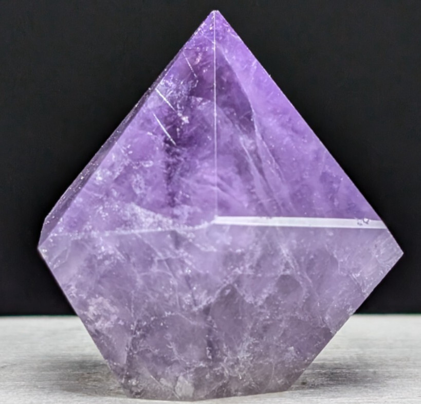 Amethyst Tower Diamond Gem Purple Crystal Chakra Point Gemstone Wand Reiki