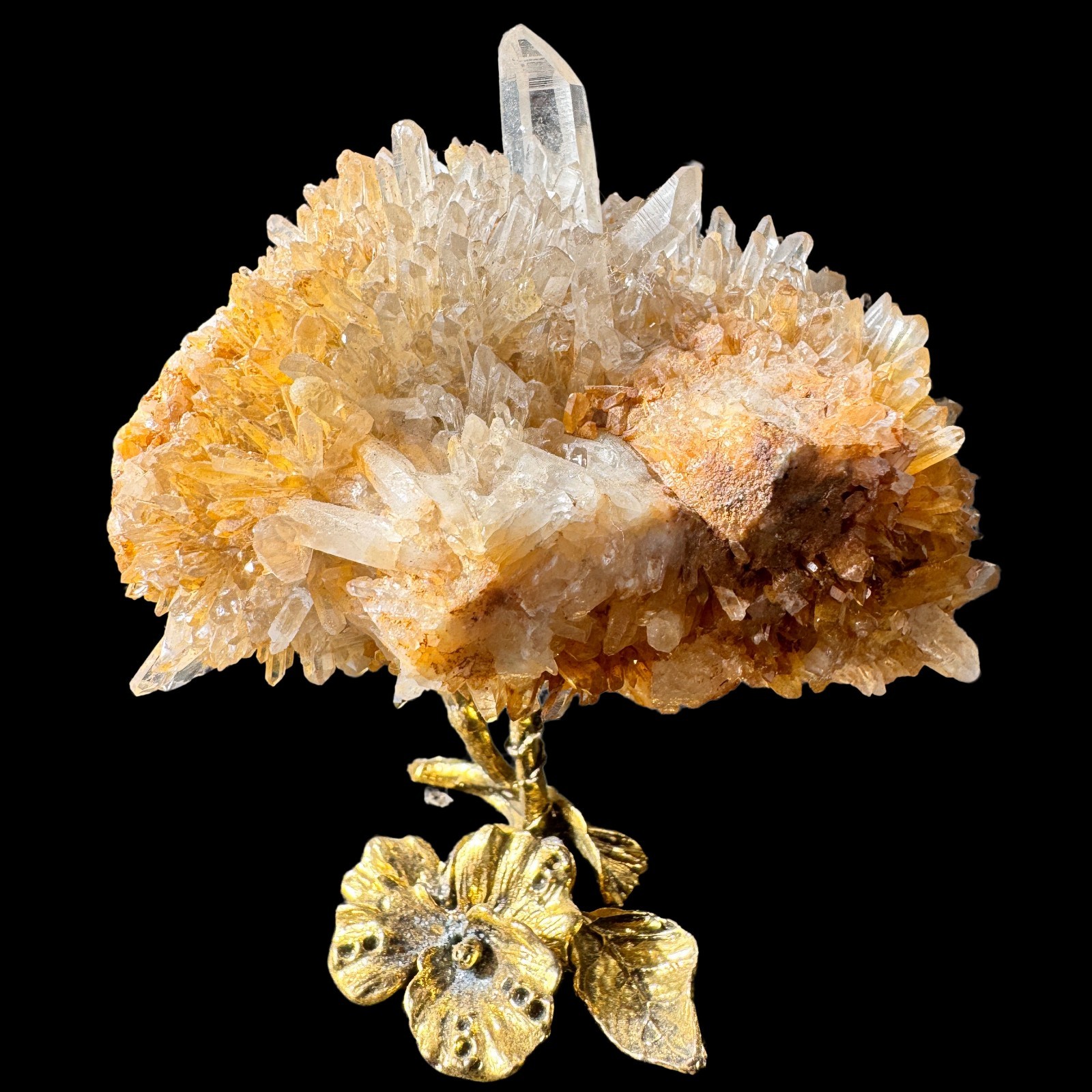 Premium Natural Clear Quartz Crystal Cluster Mineral Specimen 3.3″ for Display