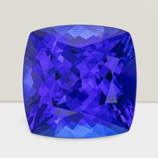 Tanzanite Cushion Cut Gemstone 3.1 Cts – 9 mm Lustrous Loose Gem