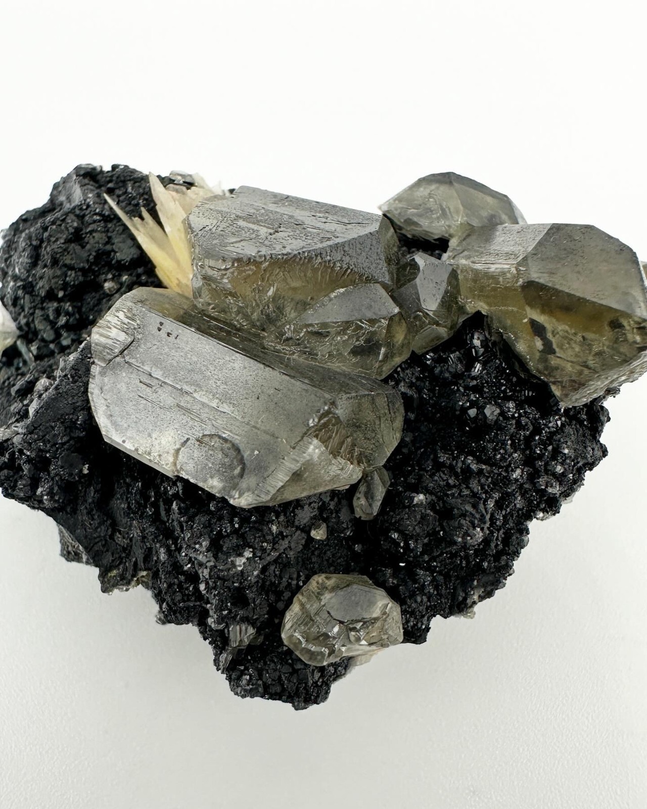 Cerusite With Barite and Galena -Morocco-4,5x3x1,5 cm rare mineral specimens