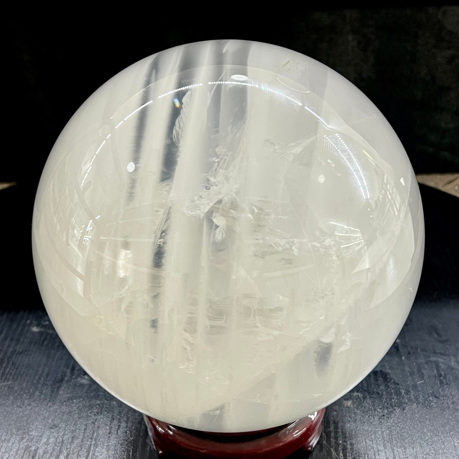 22LB Top Natural Clear Quartz Sphere Crystal Ball Reiki Meditation Gems Gifts