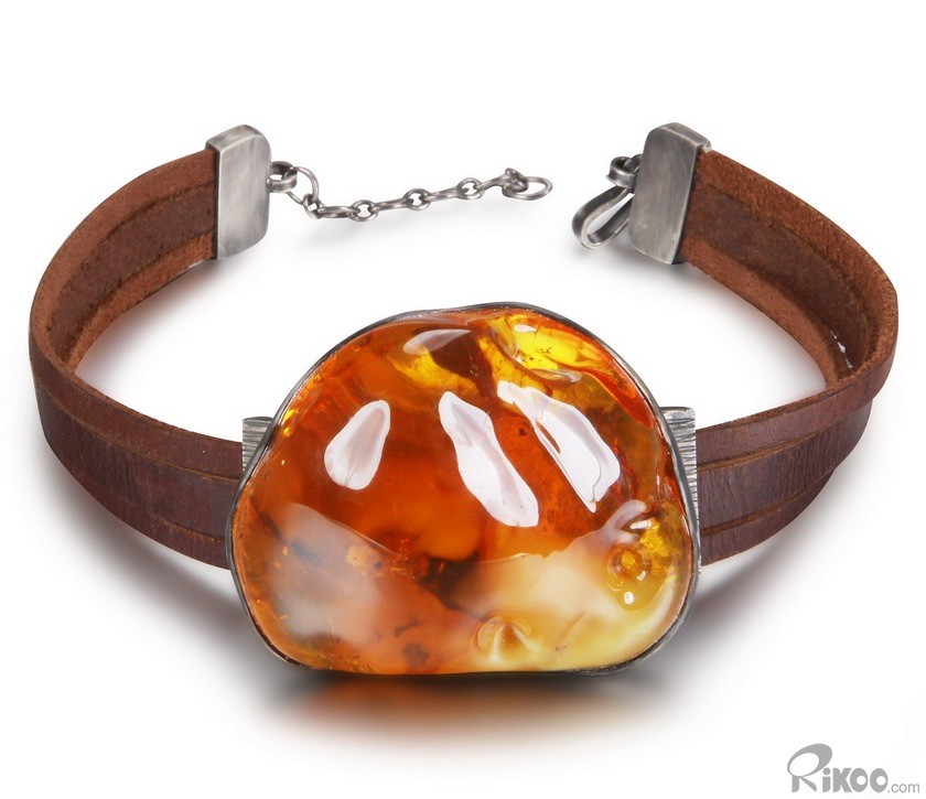 Designer style, 2.6″ Baltic Amber Carved Crystal Chokers, Crystal Healing