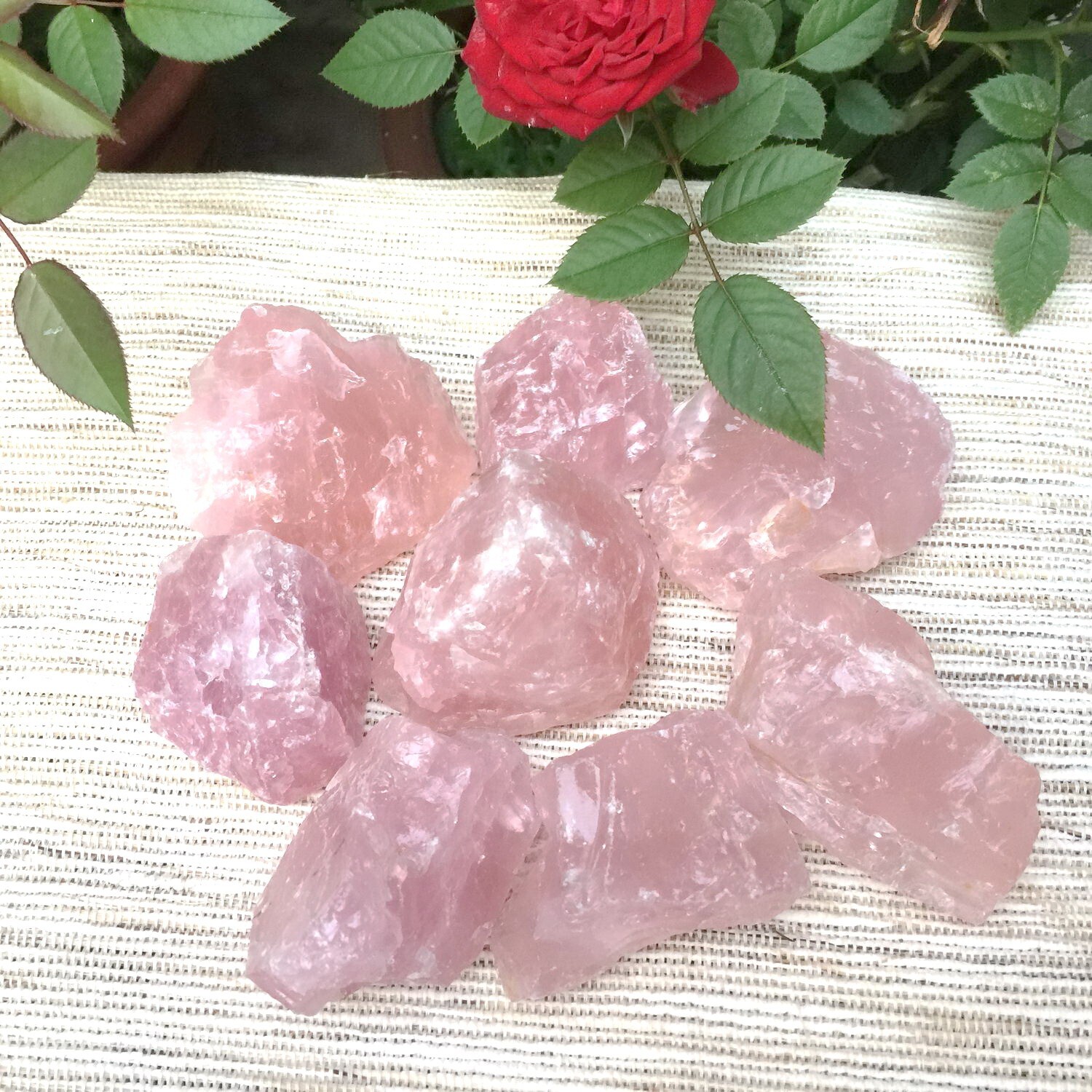 2 lb Large Rose Quartz Crystal Chunk Rough Natural Healing Lapidary Stone