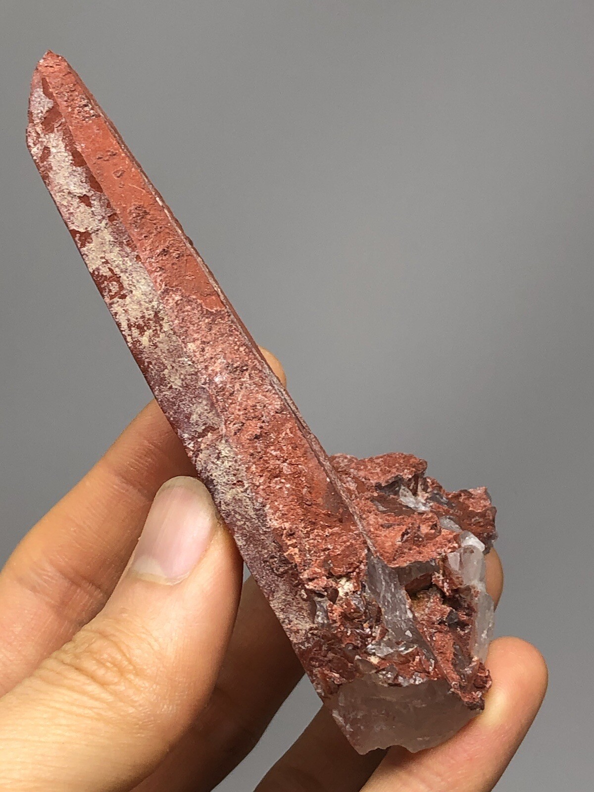 Red Quartz Tabular Wand Crystal Cluster Point Morocco 3.4oz N34