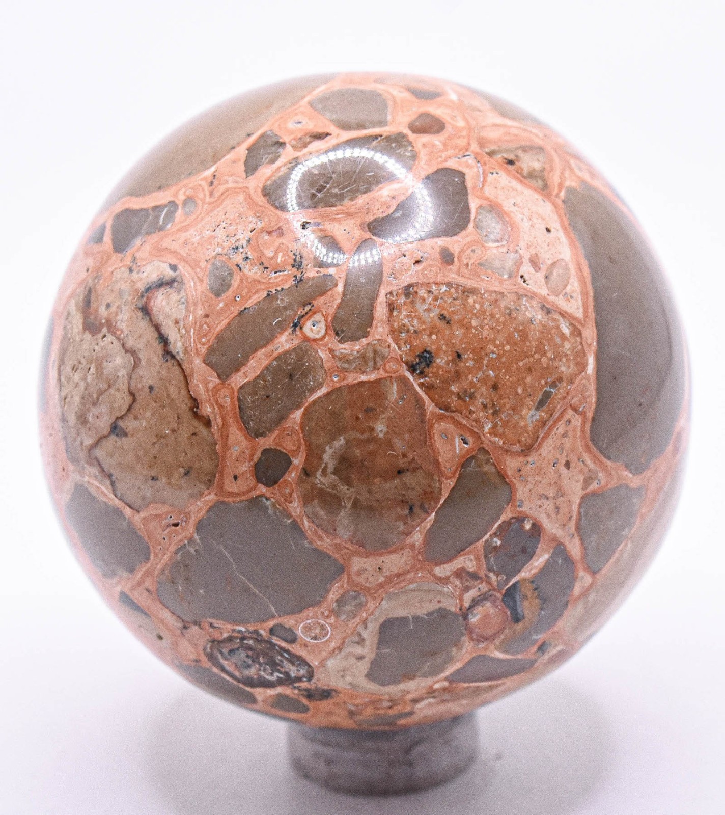 52mm Leopradite Jasper w/ Dendrites Sphere Polished Natural Mineral Ball – Peru