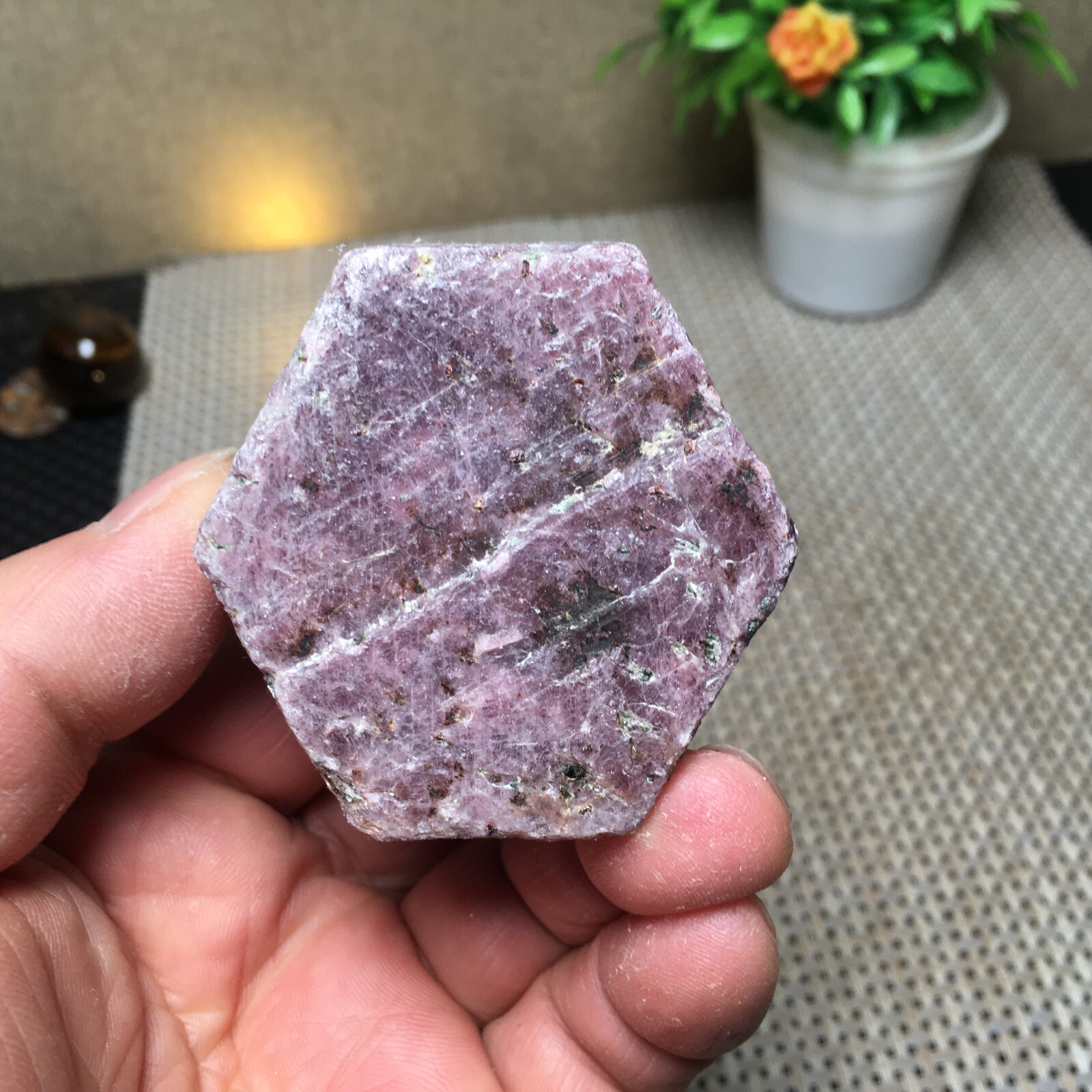 286g Natural Red Corundum Ruby Crystal Rough Mineral Specimen B1886