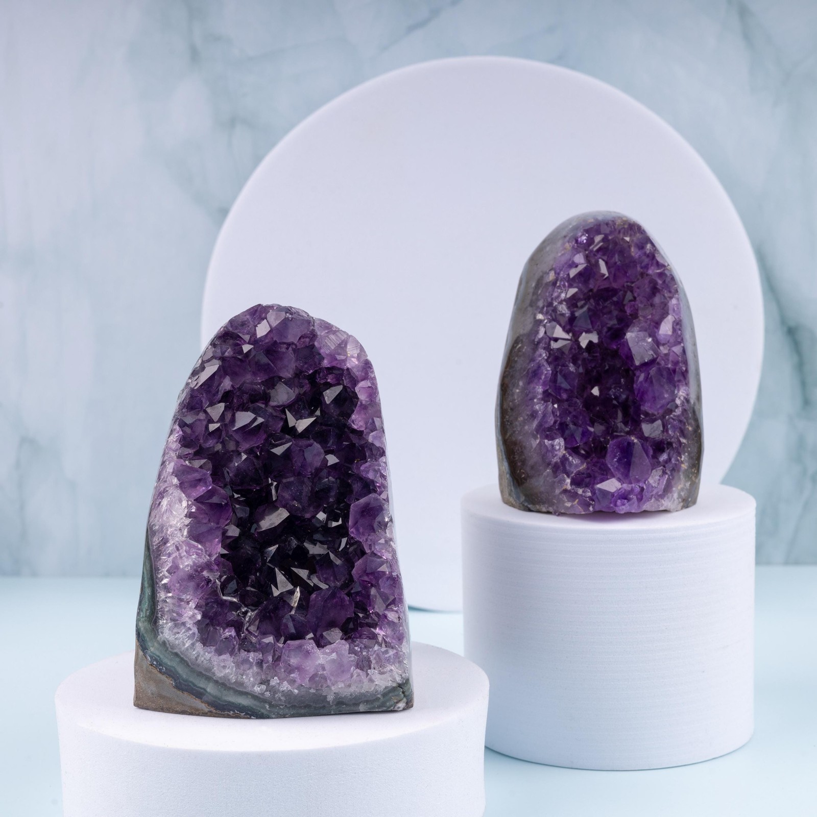 Amethyst Cut Base, “AAA” Uruguayan Purple Geode Cluster Healing Crystal, 5 sizes