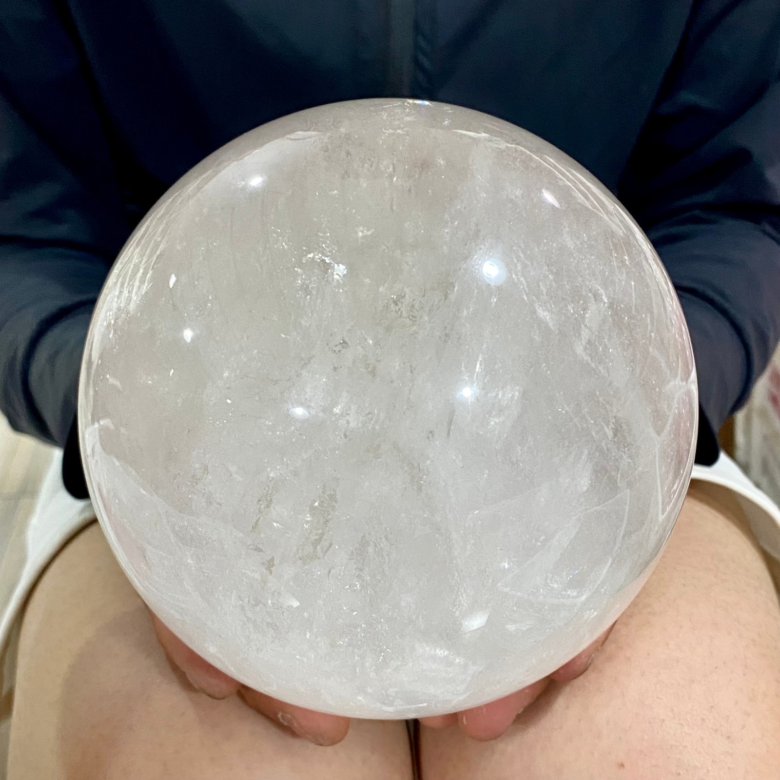 7.47LB Natural clear quartz sphere quartz crystal ball reiki Energy healing