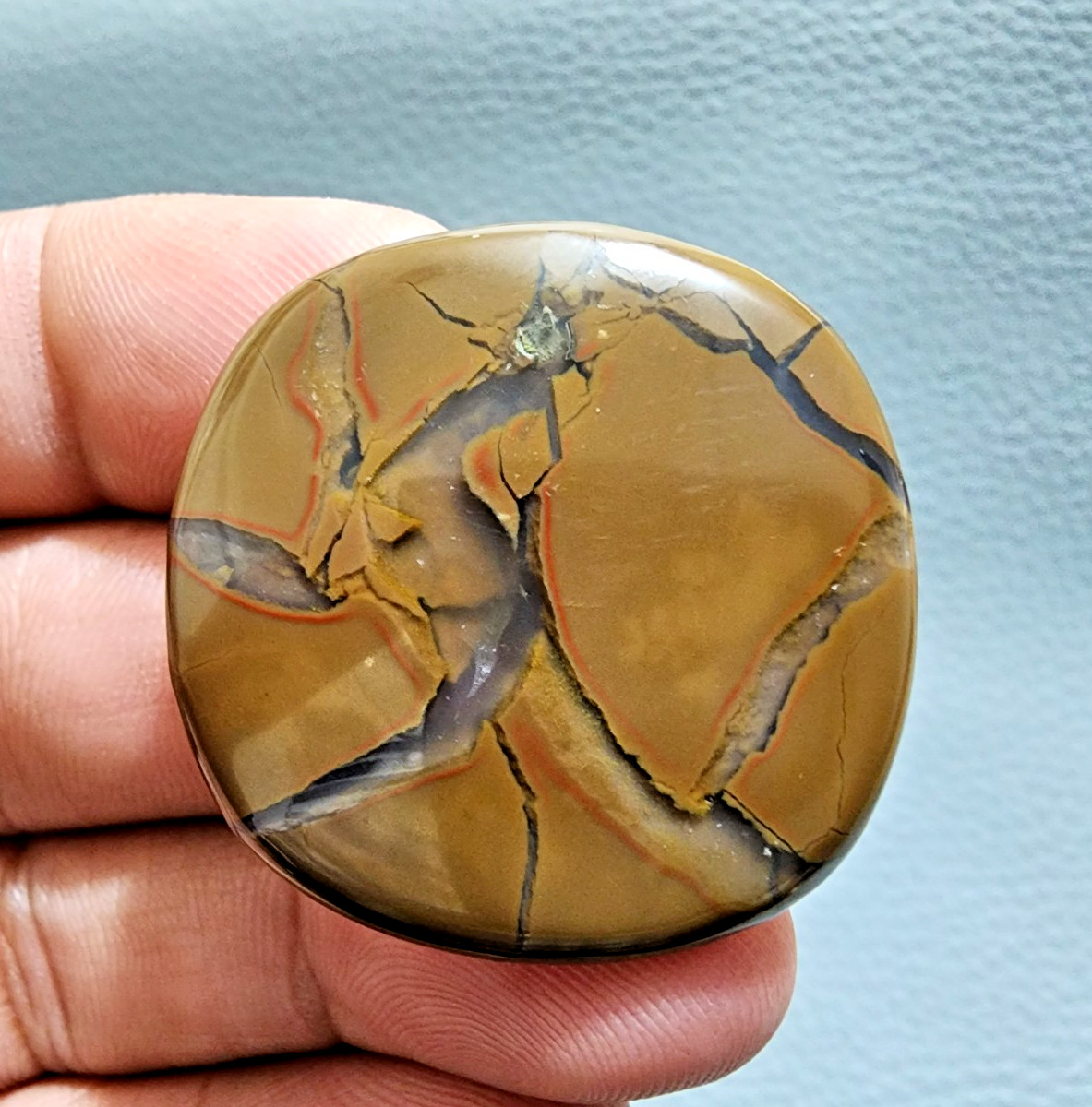 Wonderful Septarian Crystal Dragon Stone Cushion Shape 57 Crt Cabochon Gemstone