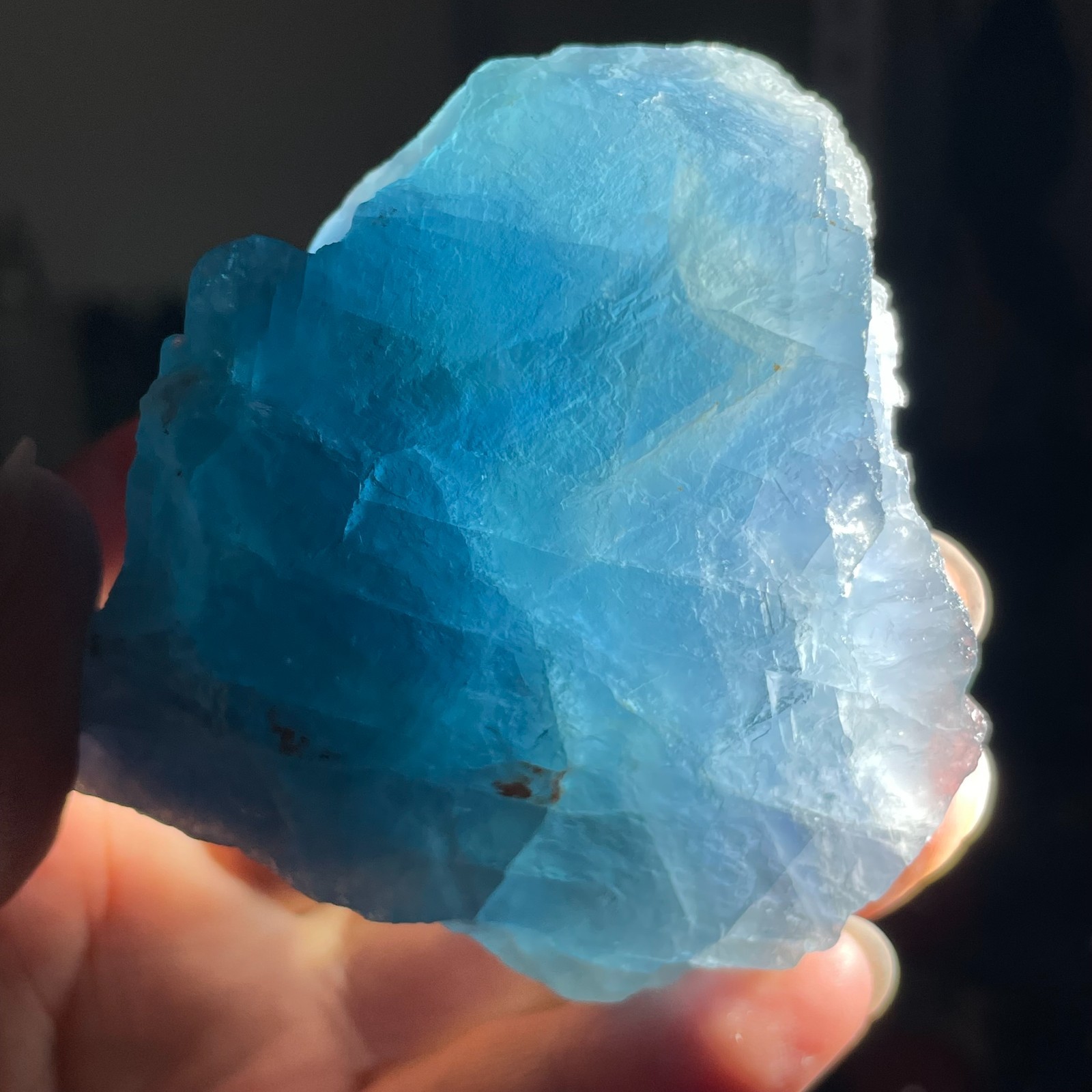 305g Natural Rough Dark Blue Fluorite Quartz Crystal Raw Stone Specimen Healing