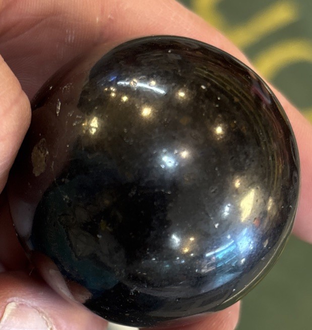 Natural Black Tourmaline Ball Crystal Quartz Sphere Healing Stone 185 Grams 52mm