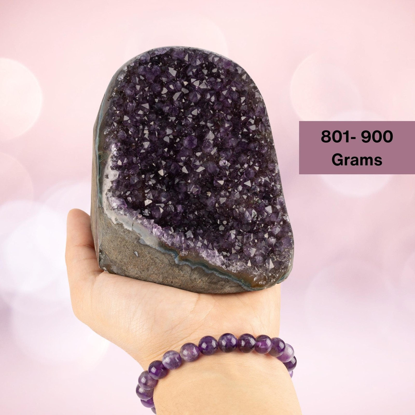 Amethyst Cut Base, “AAA” Uruguayan Purple Geode Cluster Healing Crystal, 5 sizes