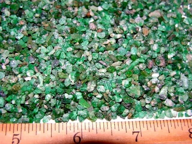 Emerald crystal Zambia mine rough darker green small piece 20 carat lots