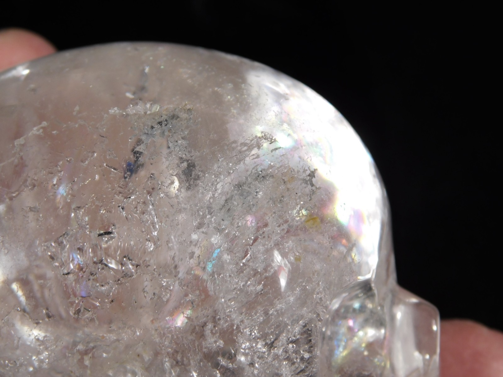 Super Translucent! Quartz Crystal SKULL Carved in Brazil 307gr
