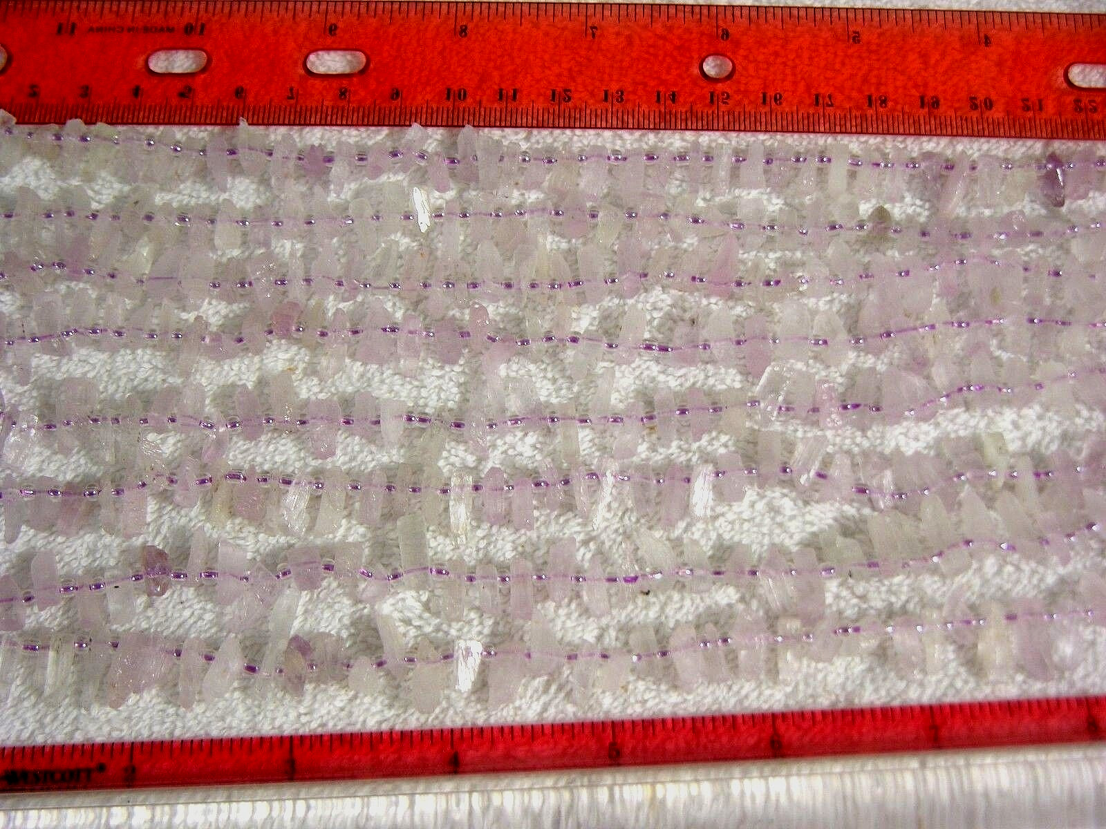 Kunzite crystal DRILLED all natural lite pink/clear 3-15mm 45 pieces per winner