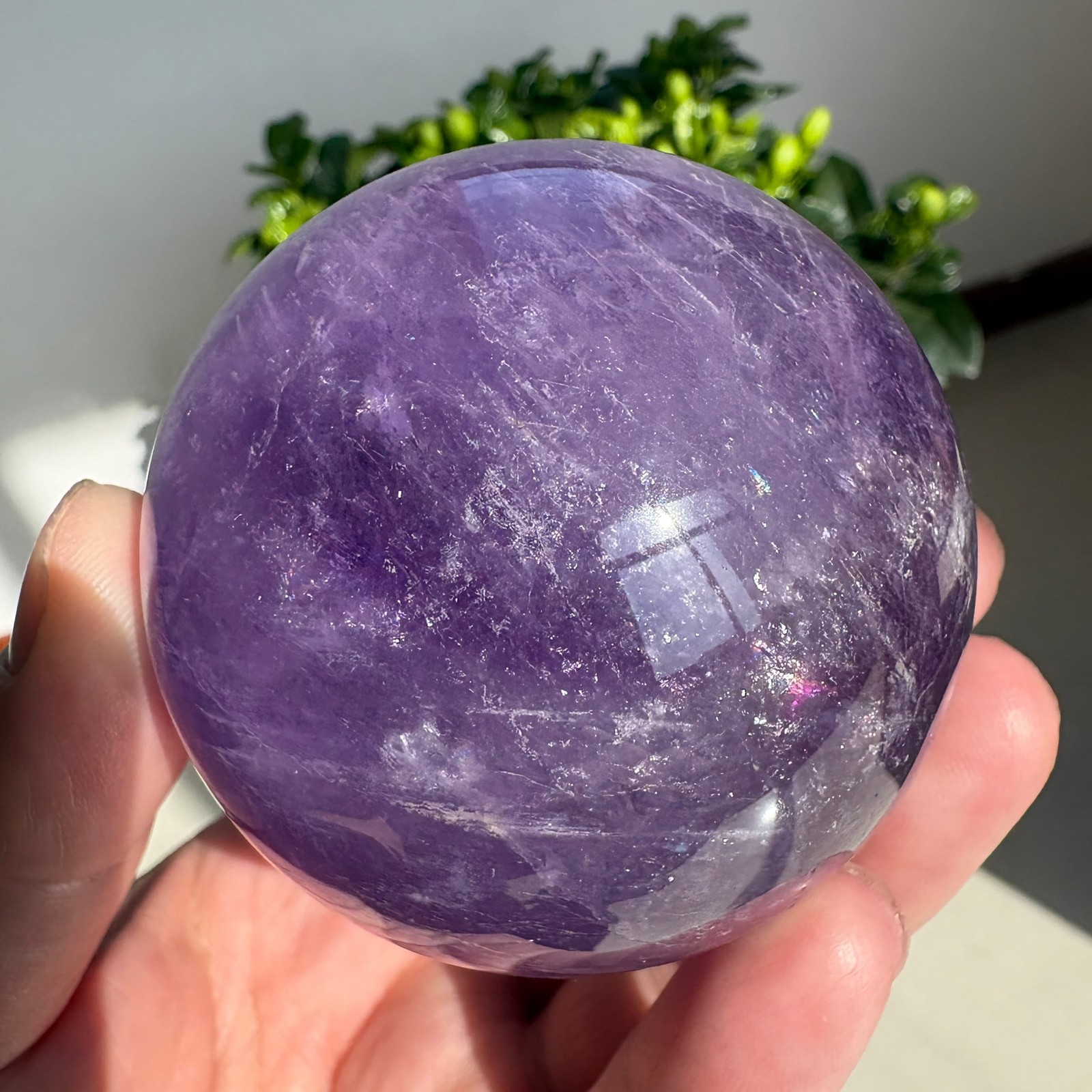 Natural Amethyst Sphere 2.5″ 380 Gram Crystal Ball Healing High Quality