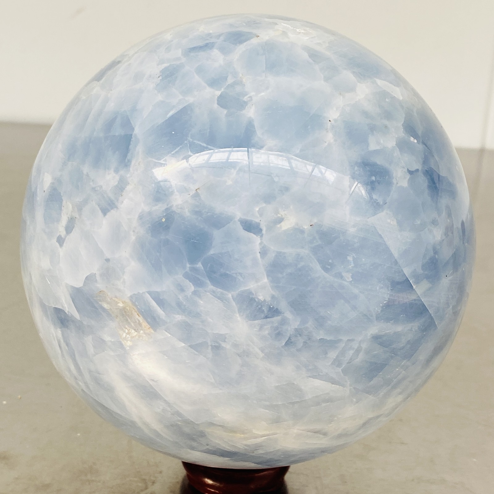 Natural Blue Celestite Crystal Sphere Ball Healing Madagascar 2840G (6.26LB)