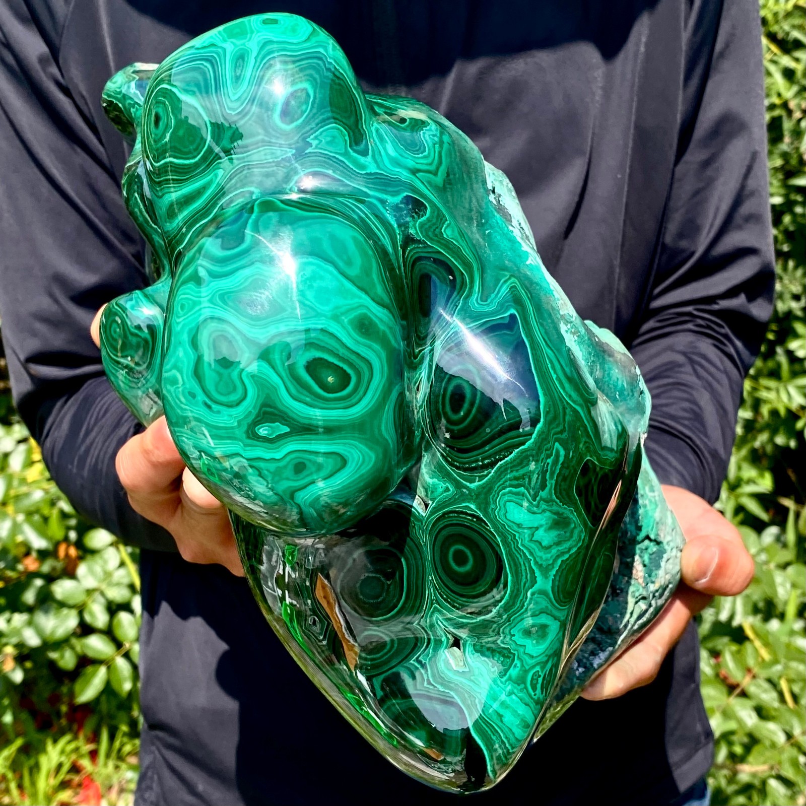35.2LB Natural Polished Malachite Mineral freeform specimen Reiki Stone Healing