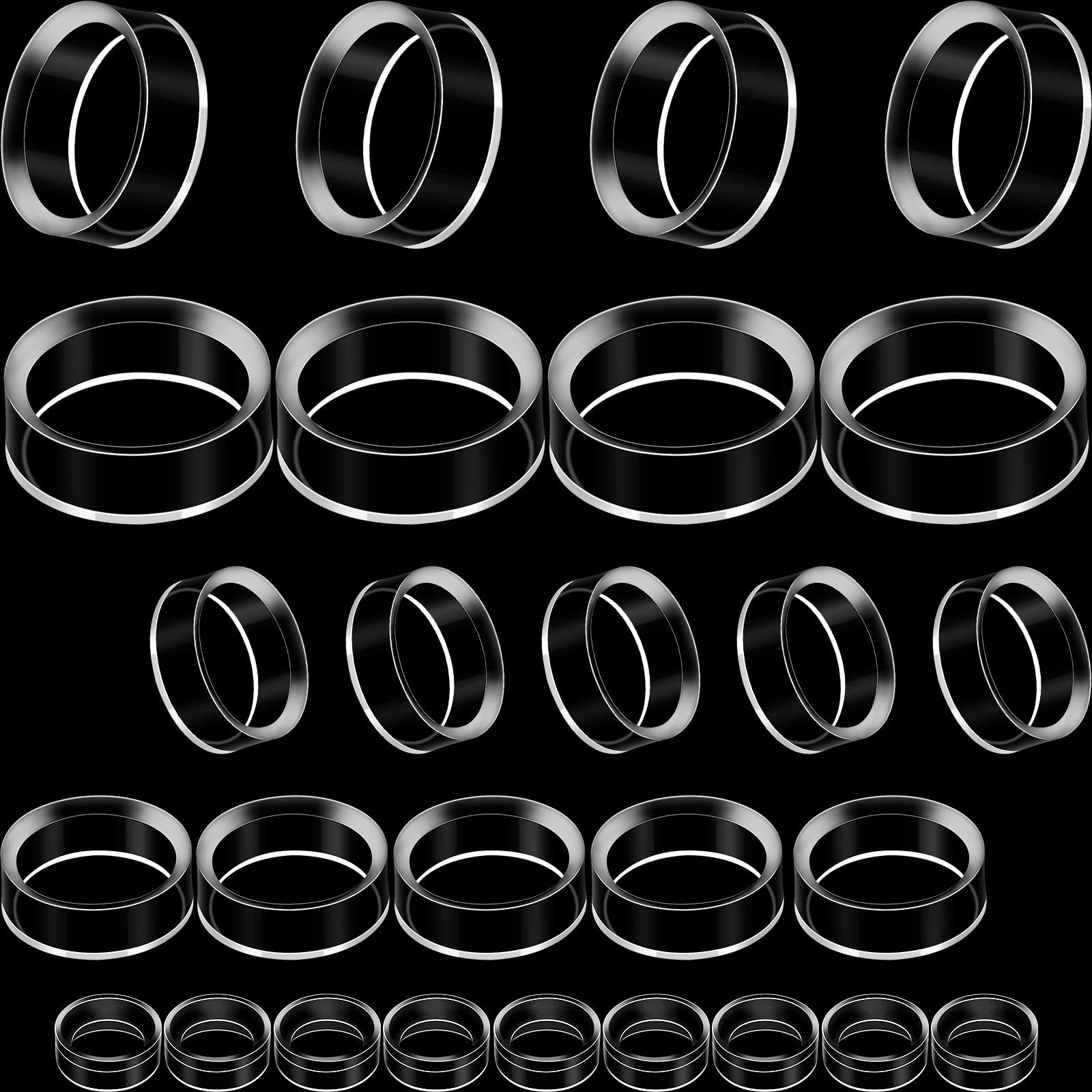 45 Pieces Crystal Sphere Stand Acrylic Sphere Holder Small Medium Large Round