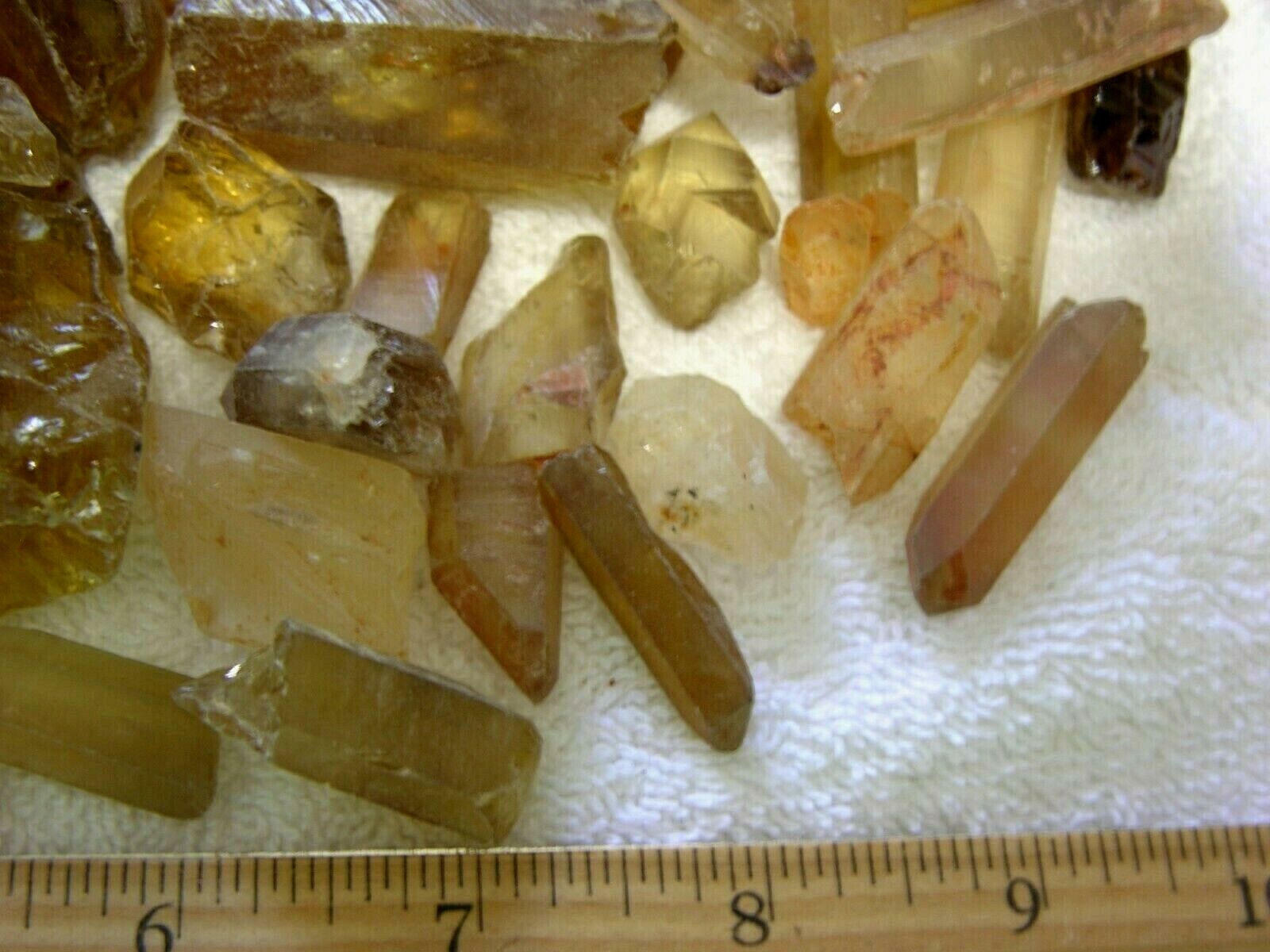 Citrine crystal Congo,Africa all natural 1/4 pound lot 1/2-2 inch 5 plus pieces