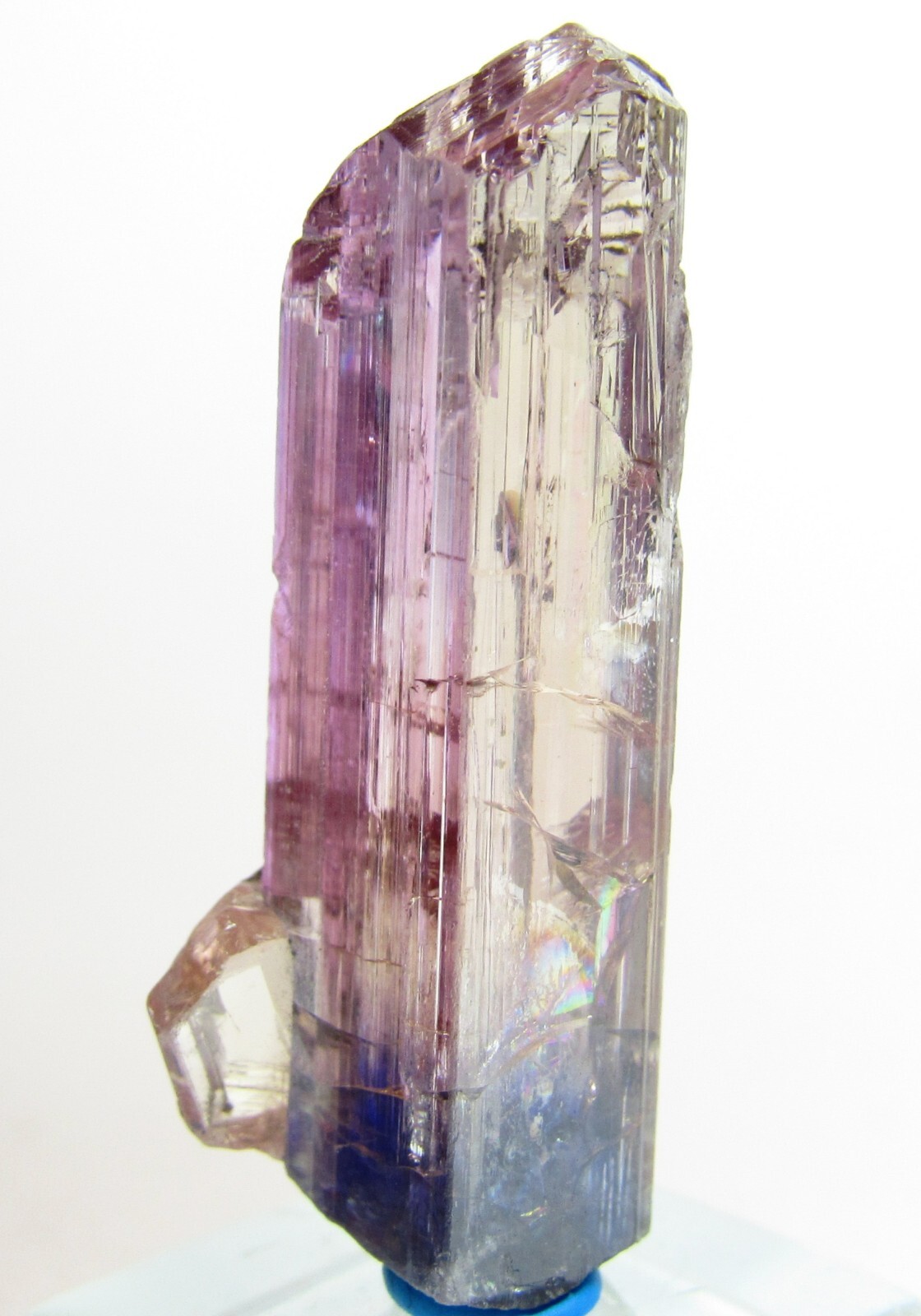 EXTRAORDINARY ELONGATED UNIQUE FINE GEM PINK TANZANITE CRYSTAL!!! TANZANIA