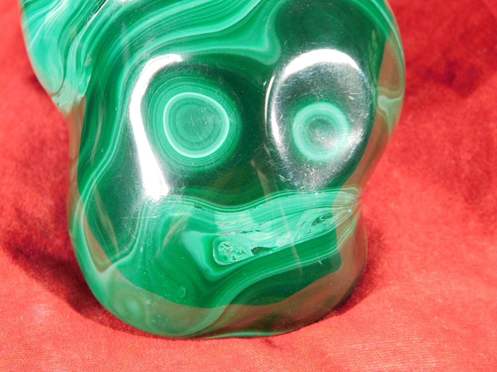 BIG! Polished Deep GREEN Malachite STALACTITE or Stalagmite From the Congo 583gr