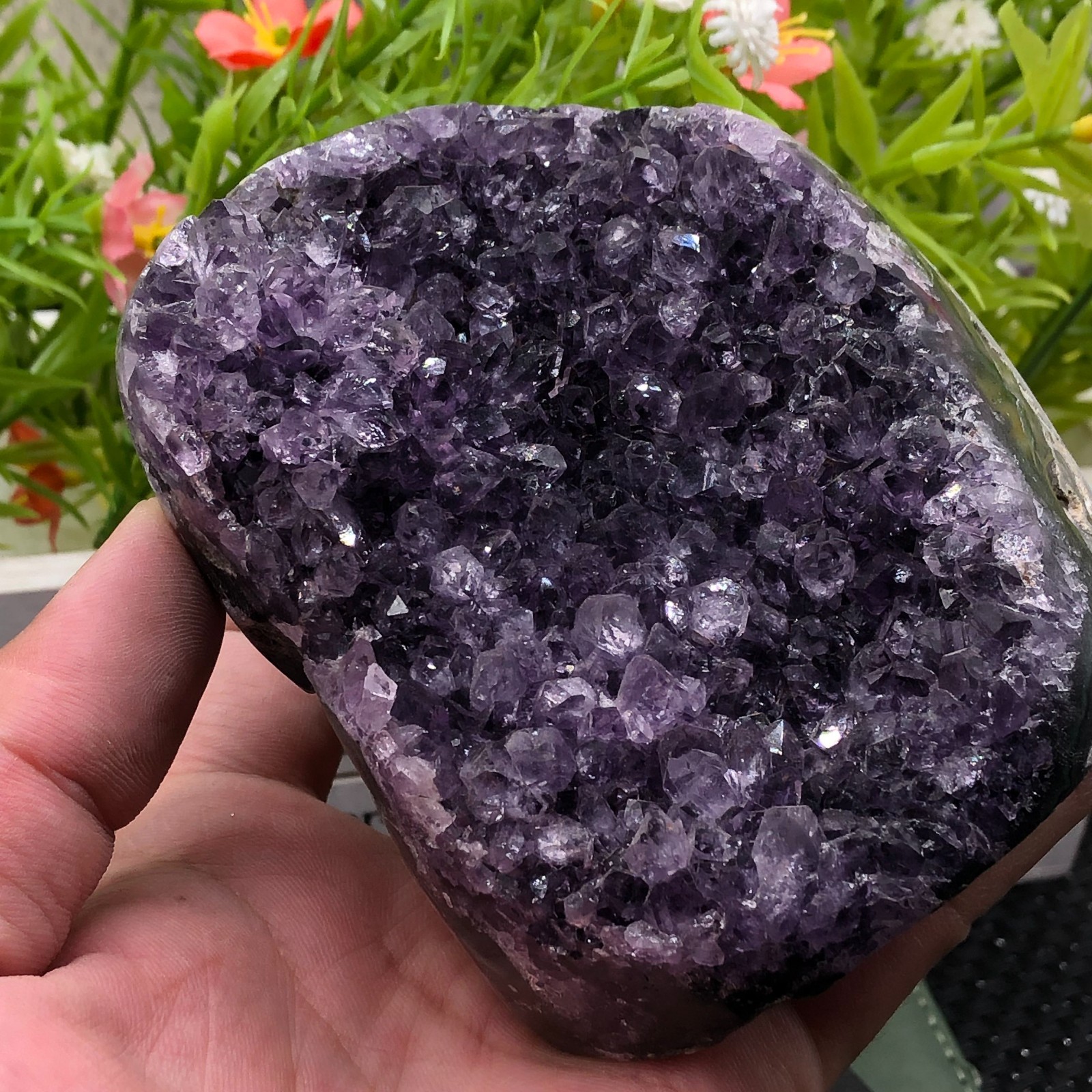 727g Natural Light Purple Amethyst Quartz Crystal Cluster Specimen Healing
