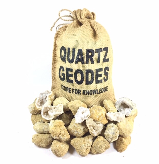 40 Break Your Own Geodes Quartz Crystals Druzy Bulk Pack – Whole Moroccan 1.5″