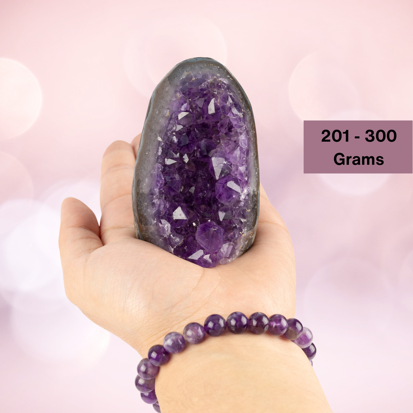 Amethyst Cut Base, “AAA” Uruguayan Purple Geode Cluster Healing Crystal, 5 sizes