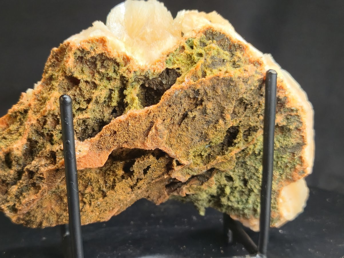 Peach Stilbite Zeolite Mineral Specimen in Matrix-Collectible Healing Crystal