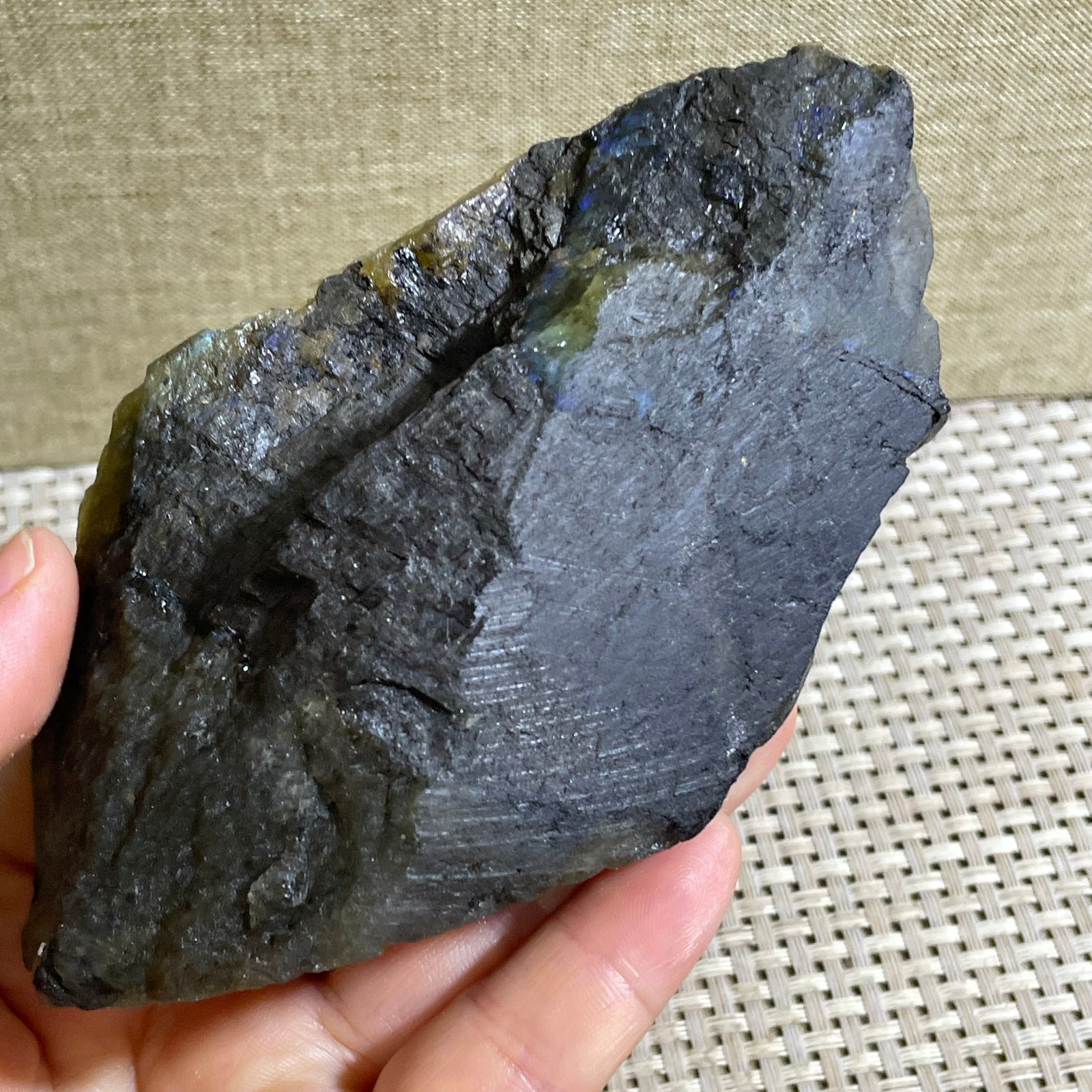 290g Natural multicolor labradorite crystal original stone specimens