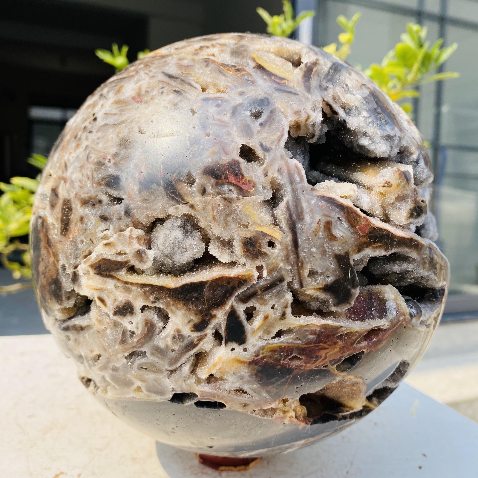 Natural Sphalerite ore Quartz Sphere Quartz Crystal Ball Reiki Healing 5900g