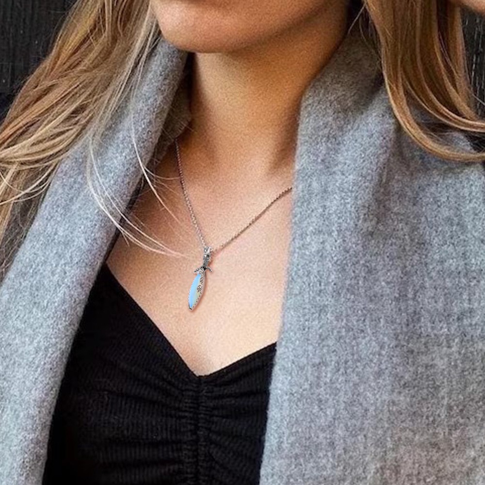 1PC Chakra Crystal Sword Shape Pendant Gemstone Healing Reiki Stone for Necklace