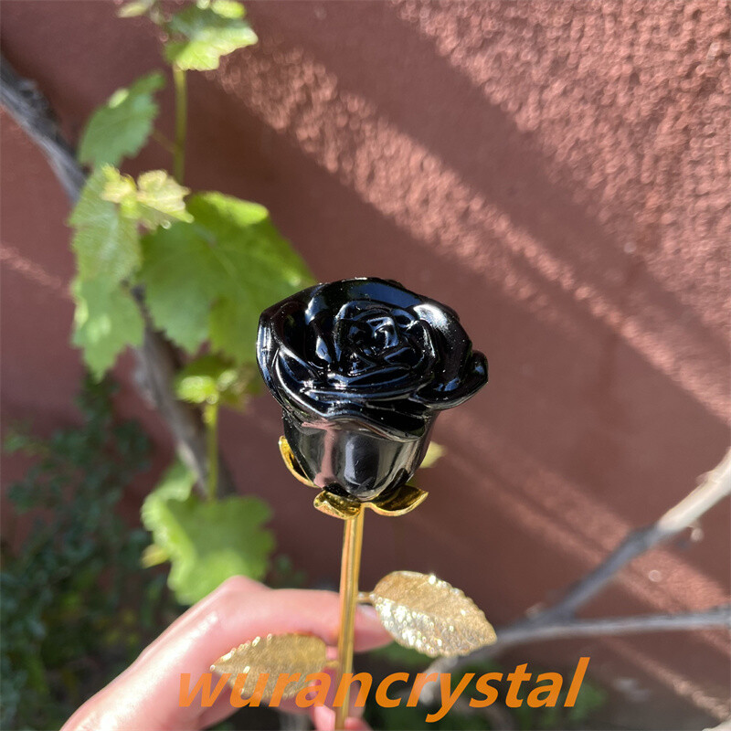 Mix Natural quartz crystal rose point carved vase bedroom Reiki healing gift