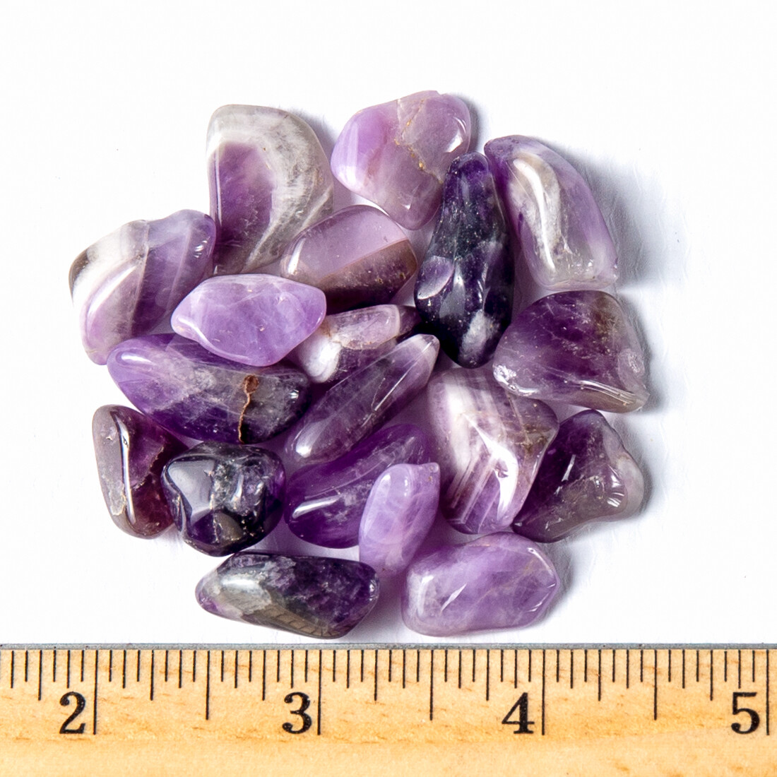 50g Tumbled Banded Amethyst Gemstone Crystals 10-30 Stones Chevron Rock Specimen