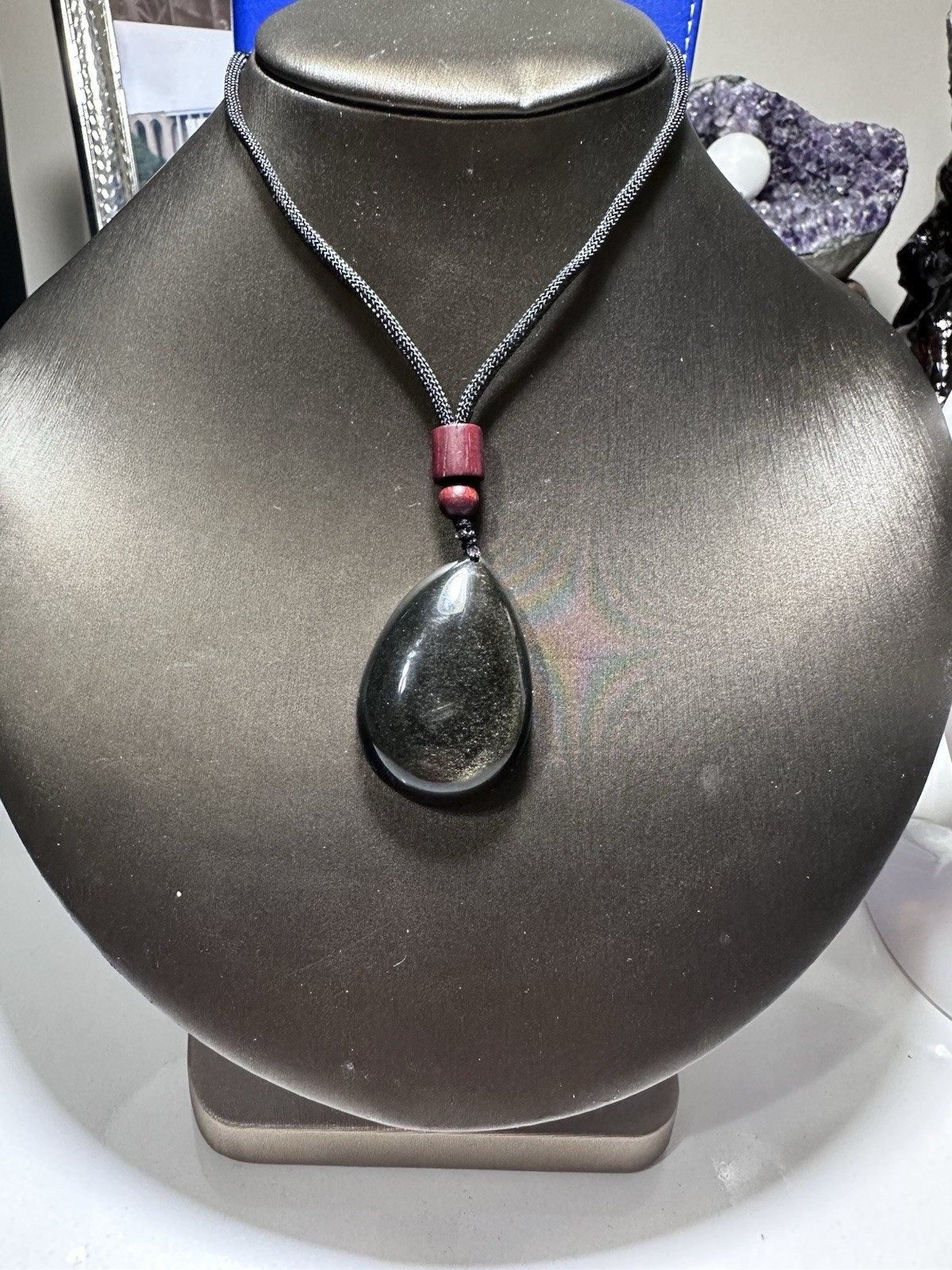 Golden Sheen Obsidian Bracelet And Necklace Set For Woman And Men