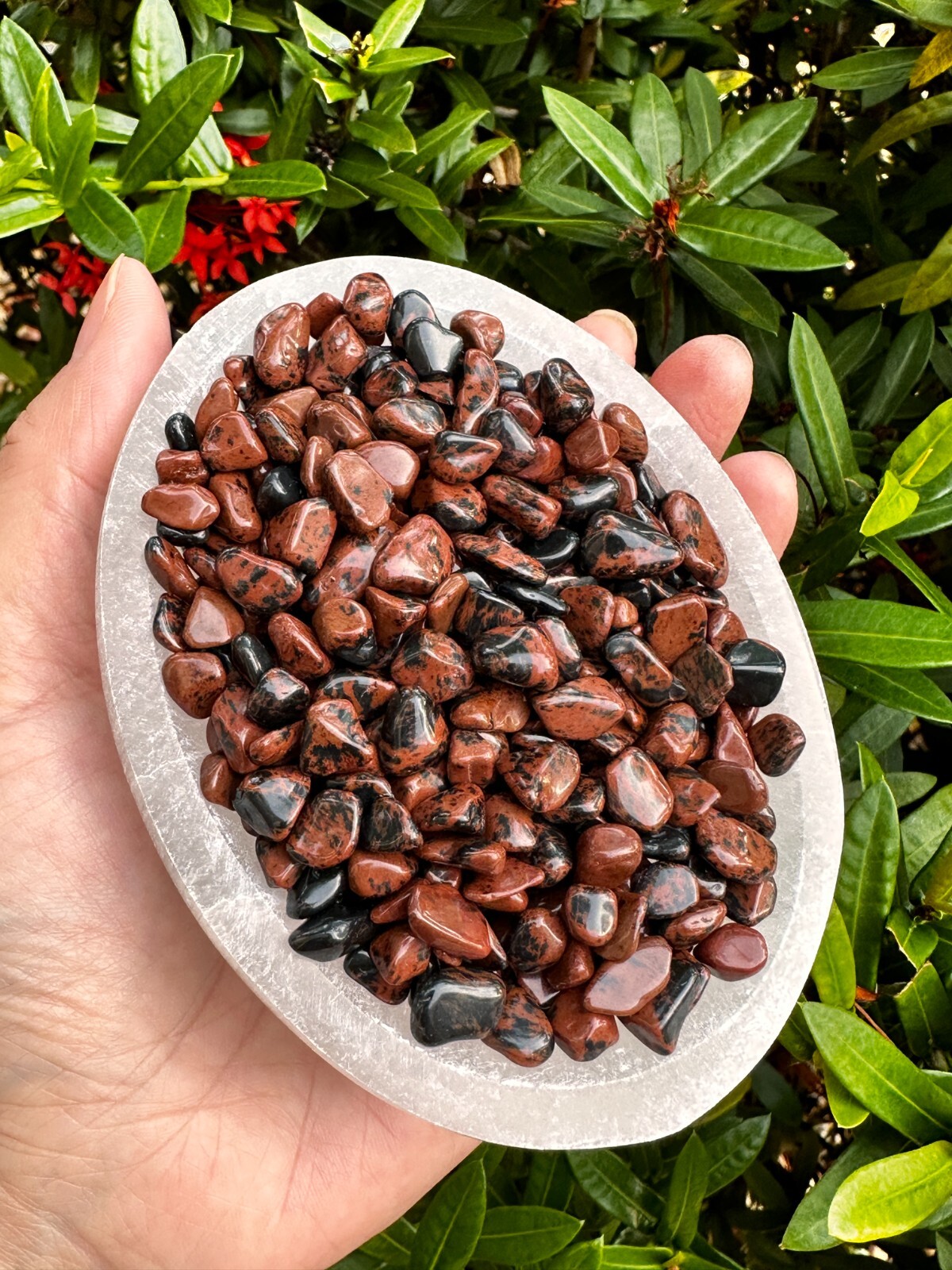 Grade A++Mahogany Obsidian Semi Tumbled Gemstone Mini Chips 5-12mm,Wholesale Lot