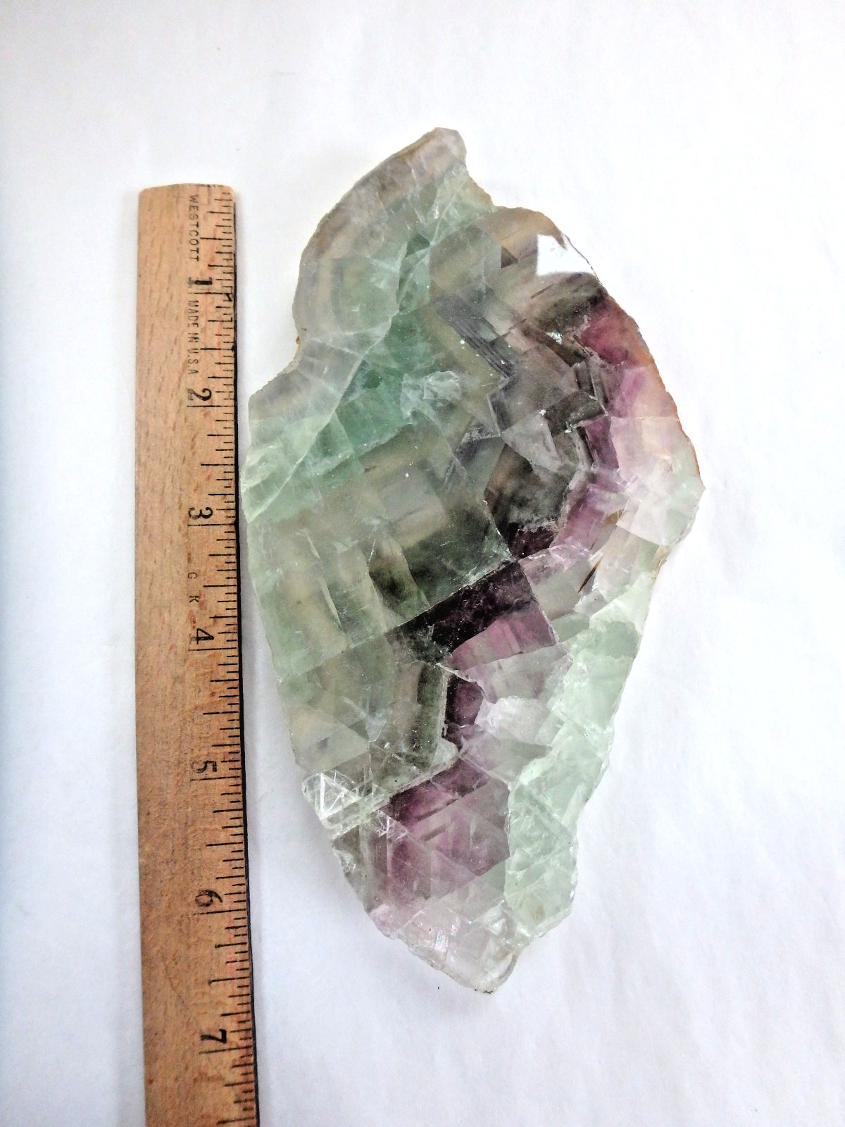 Beautiful Crystal Fluorite Slice 💚 451.4 grams Stunning Display Piece 💚