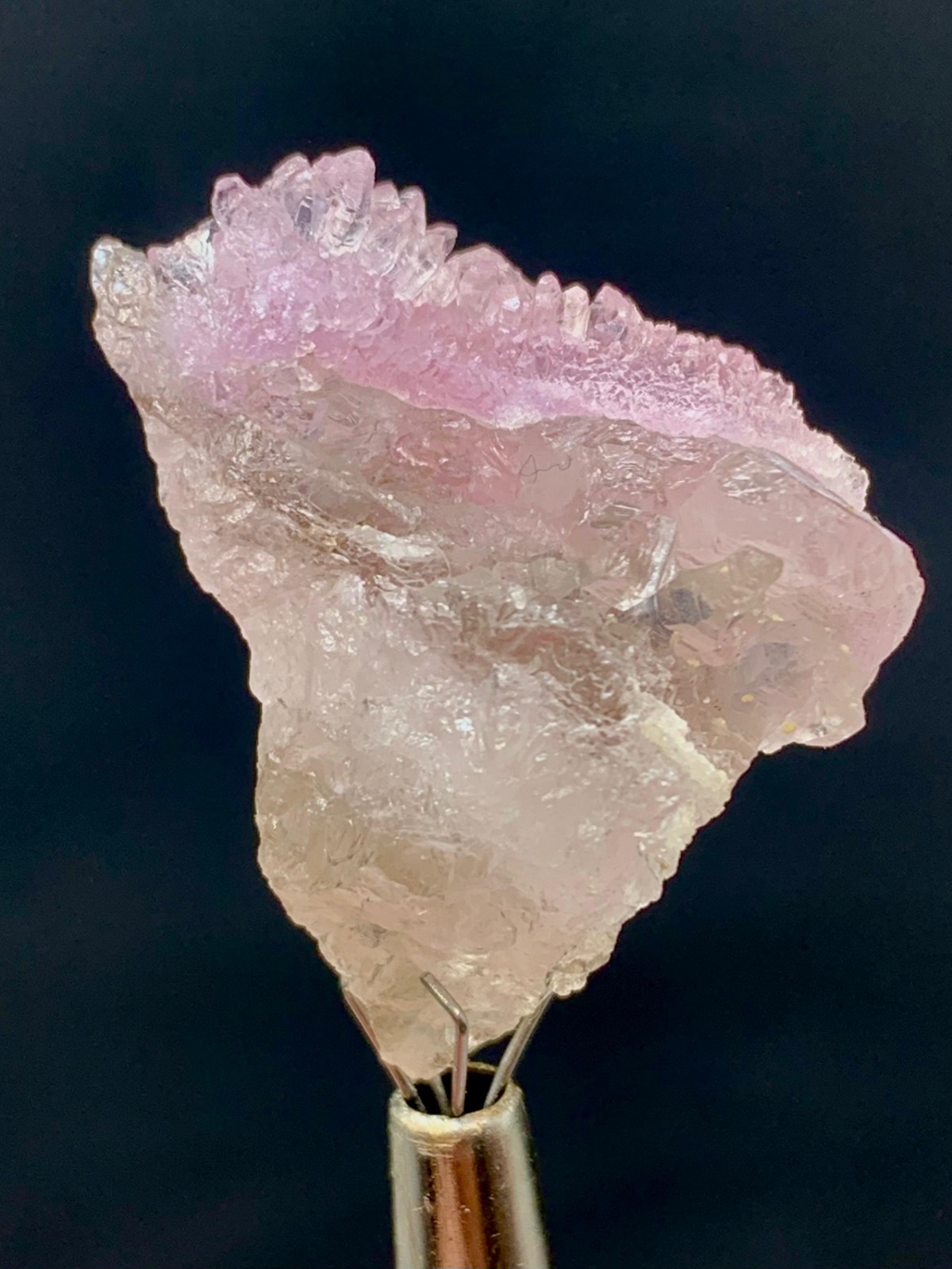 11.21.g pink quartz cluster bunch specimen damage free piece size 30x20mm