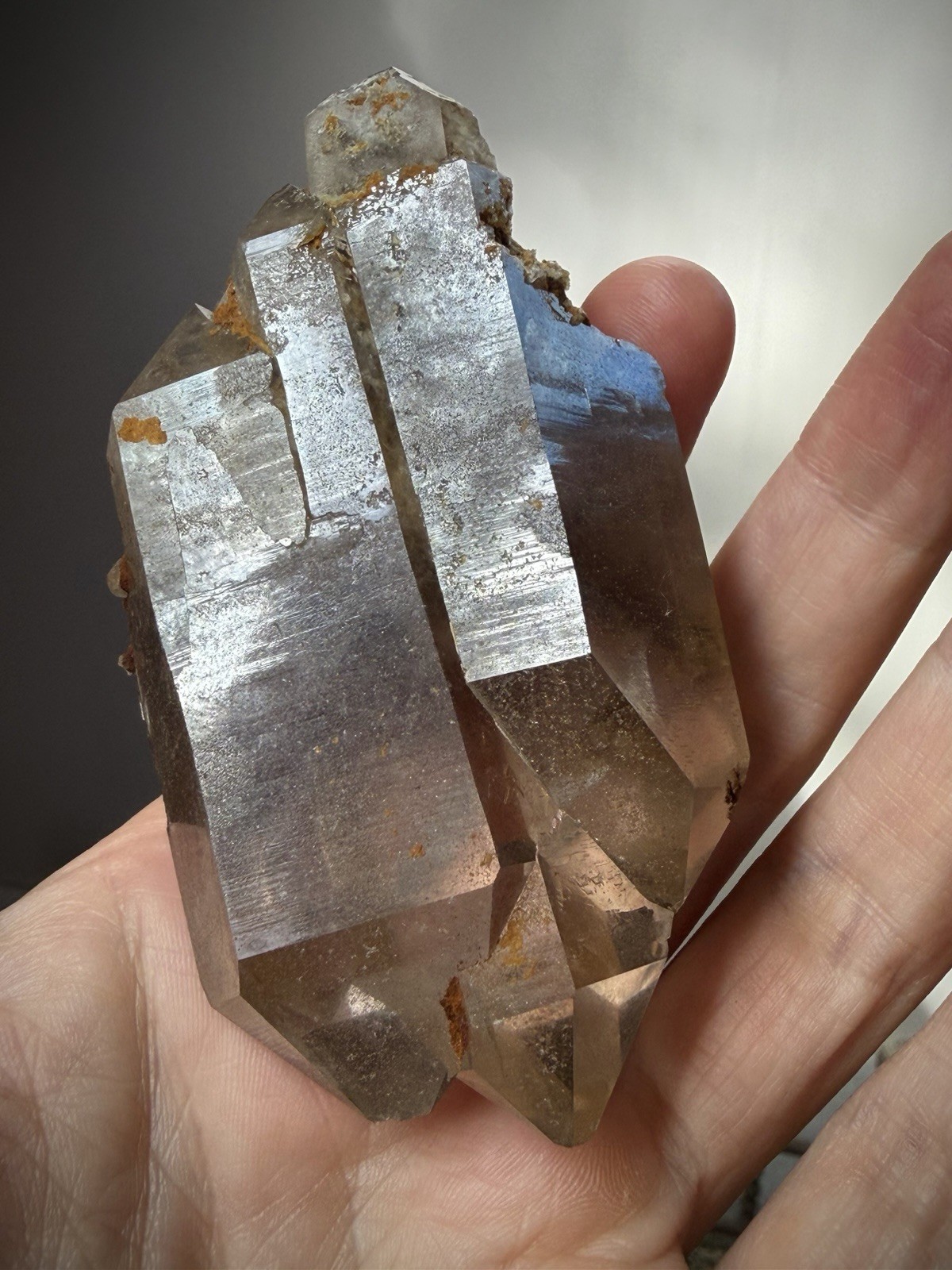 Double Terminated Quartz Crystal Dissolved Quartz Natural Smoky Quartz Floater