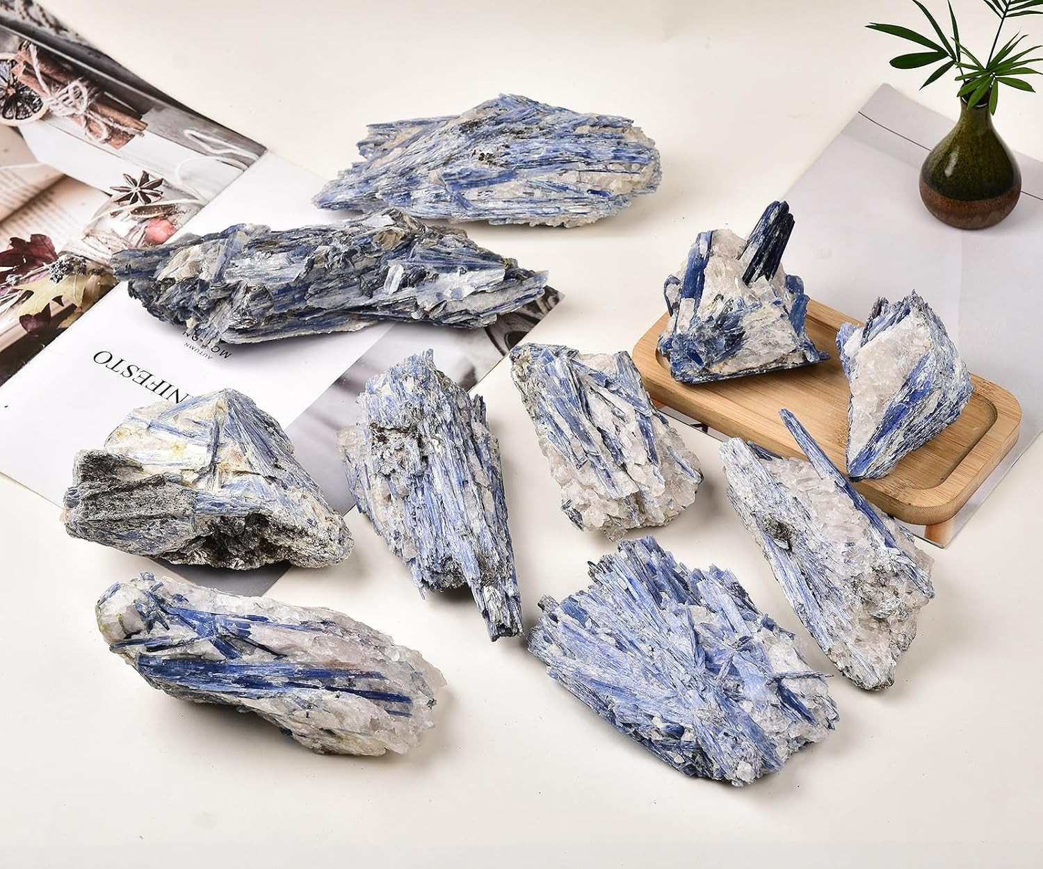 Natural Raw Blue Kyanite Rough Mineral Healing Crystal Irregular Home Decoration