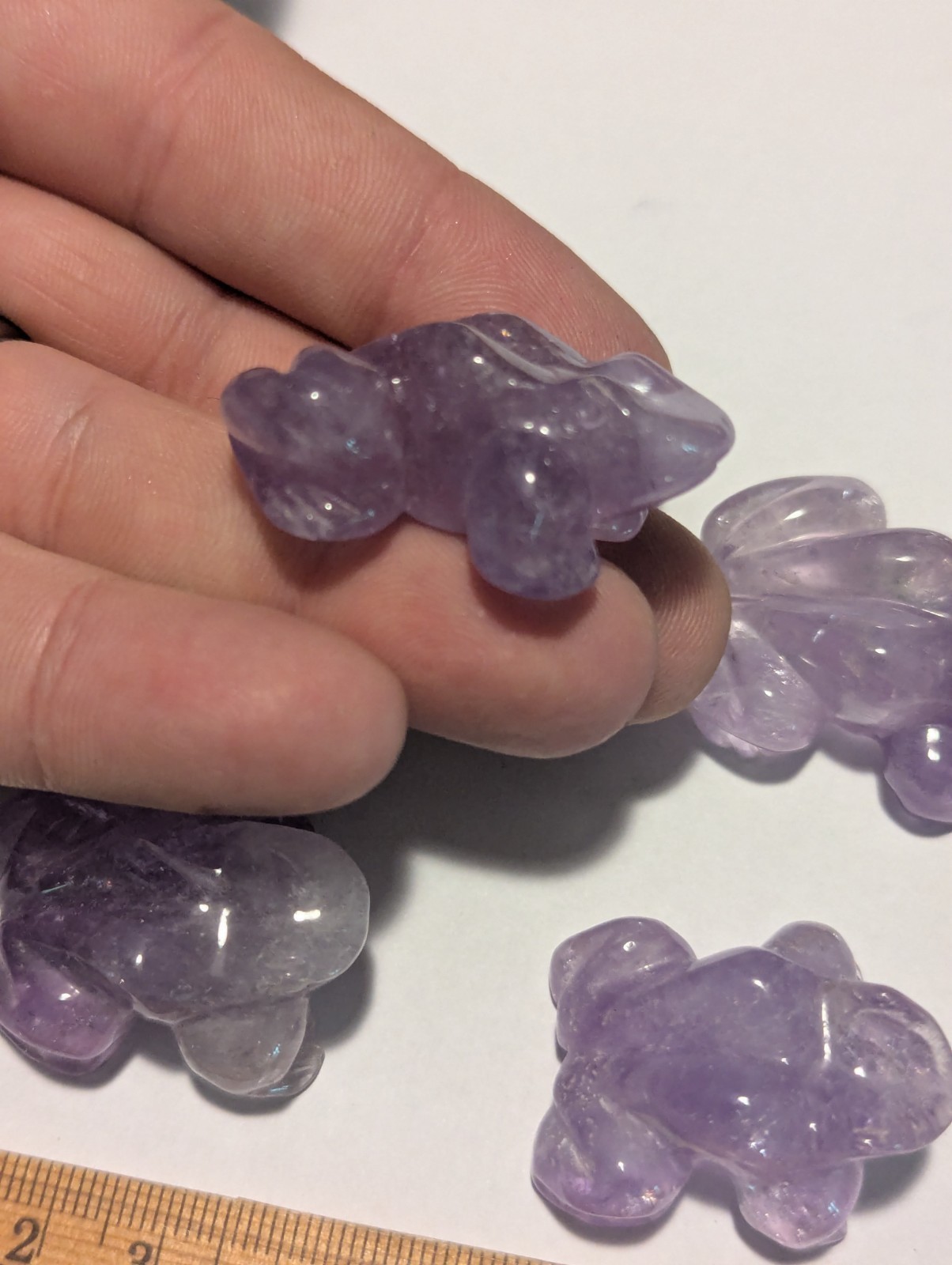 Amethyst Frog Crystal Carving Natural Stone Toad
